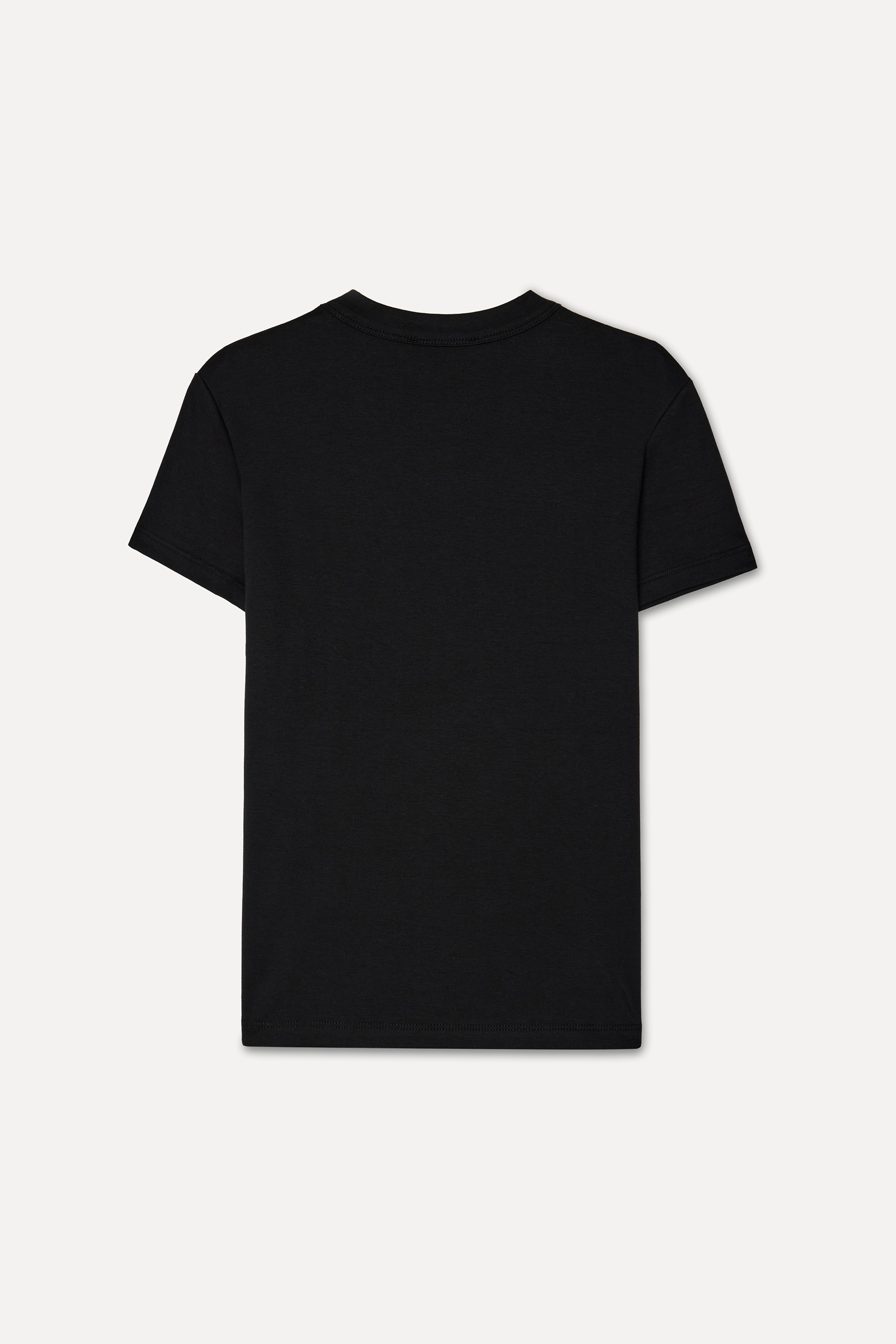 Kadın Siyah Bisiklet Yaka T-Shirt