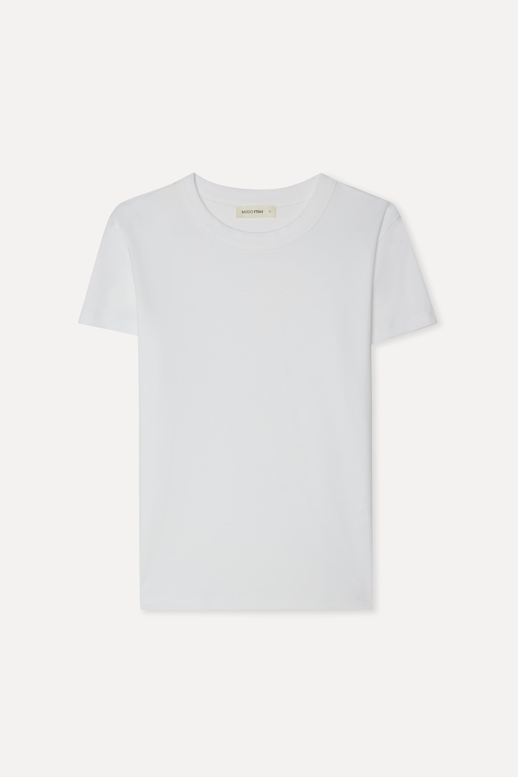 Kadın Kırık Beyaz Bisiklet Yaka T-Shirt