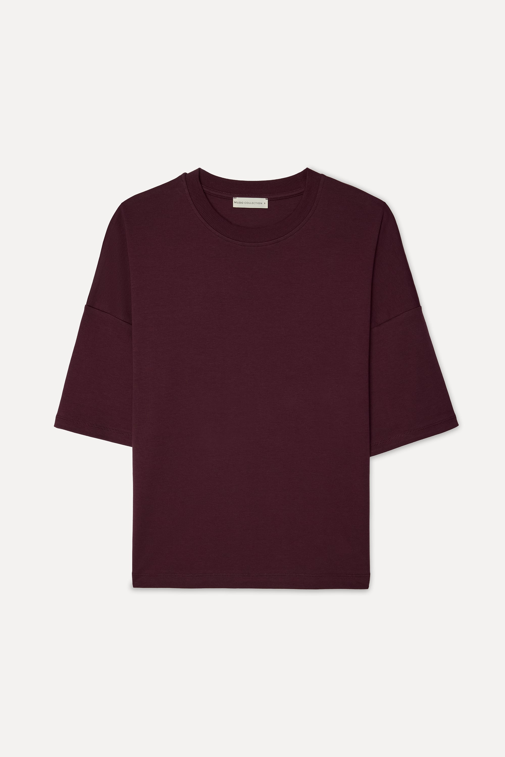 Kadın Bordo Bisiklet Yaka T-Shirt