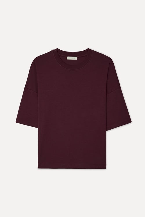  Kadın Bordo Bisiklet Yaka T-Shirt