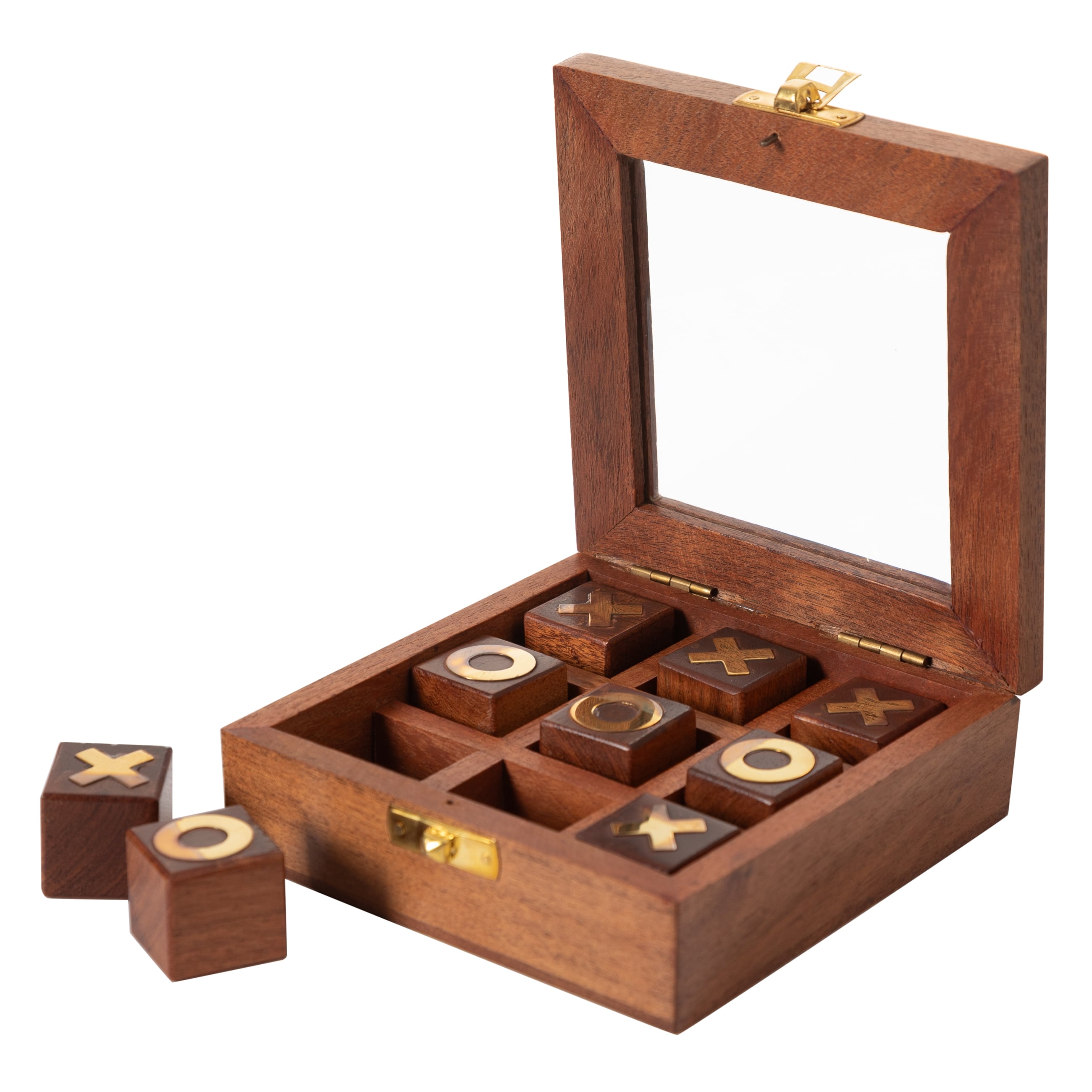 WOODEN KUTULU XOX OYUNU 13x13 CM