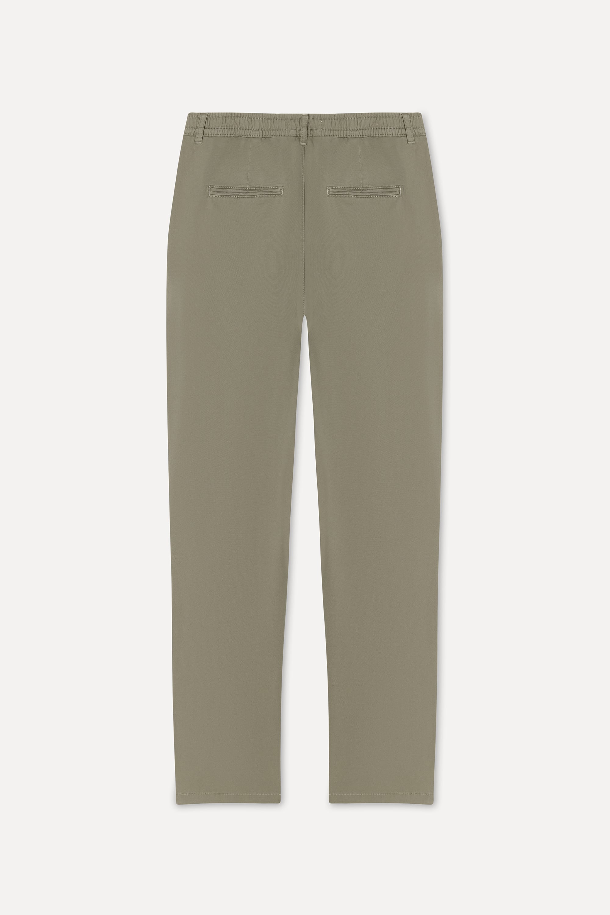 Erkek Vizon Rengi Slim Straight Fit Beli Lastikli Pantolon
