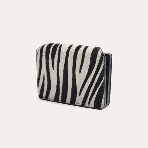 Kadın Siyah Zebra Desenli Deri Cüzdan