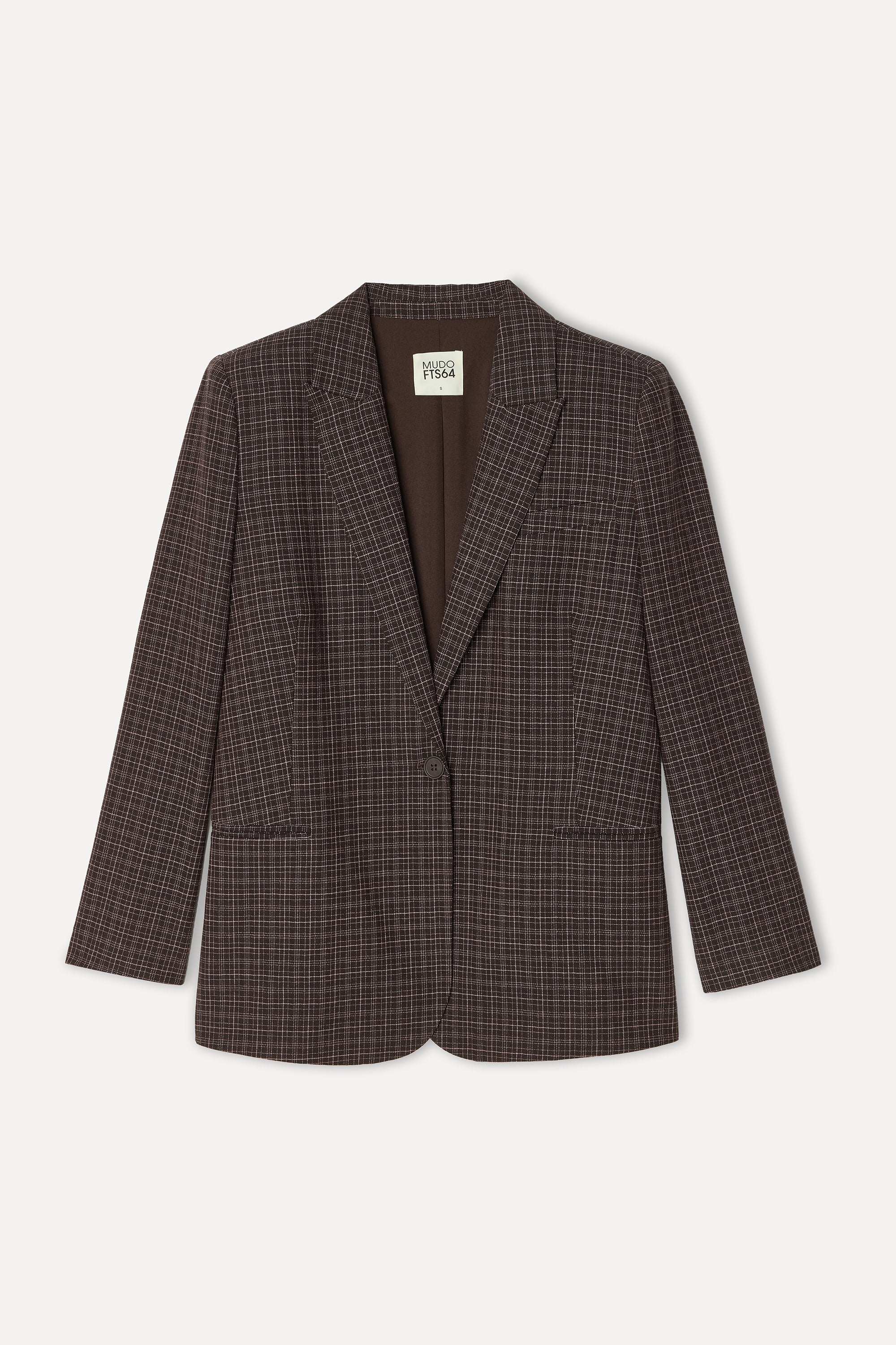 Kadın Kahverengi Tekstürlü Oversize Blazer Ceket