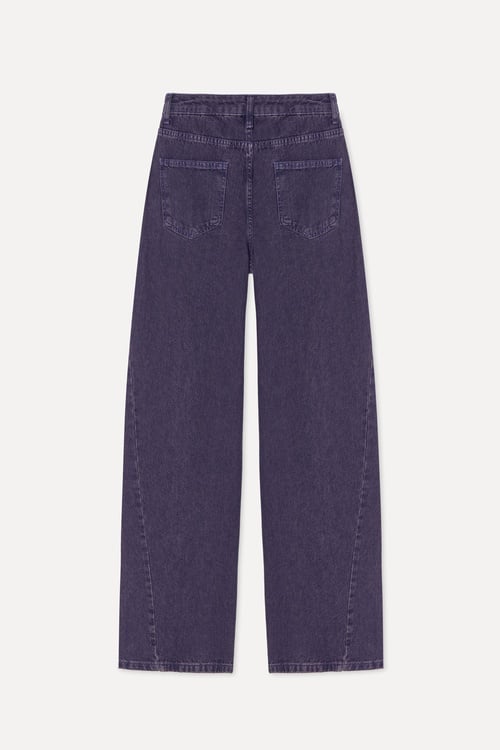 Kadın Mor Wide Leg Pantolon
