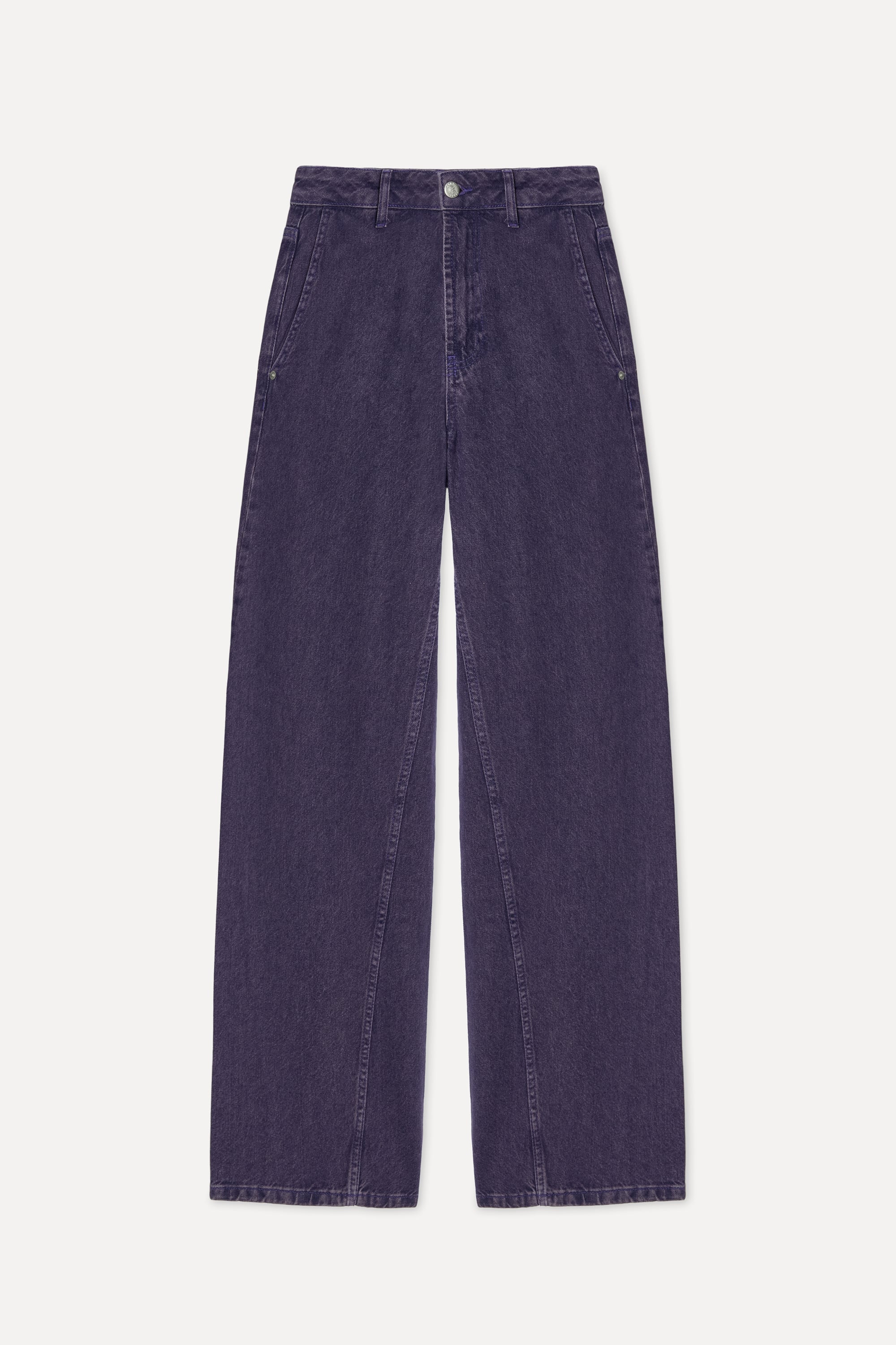 Kadın Mor Wide Leg Pantolon