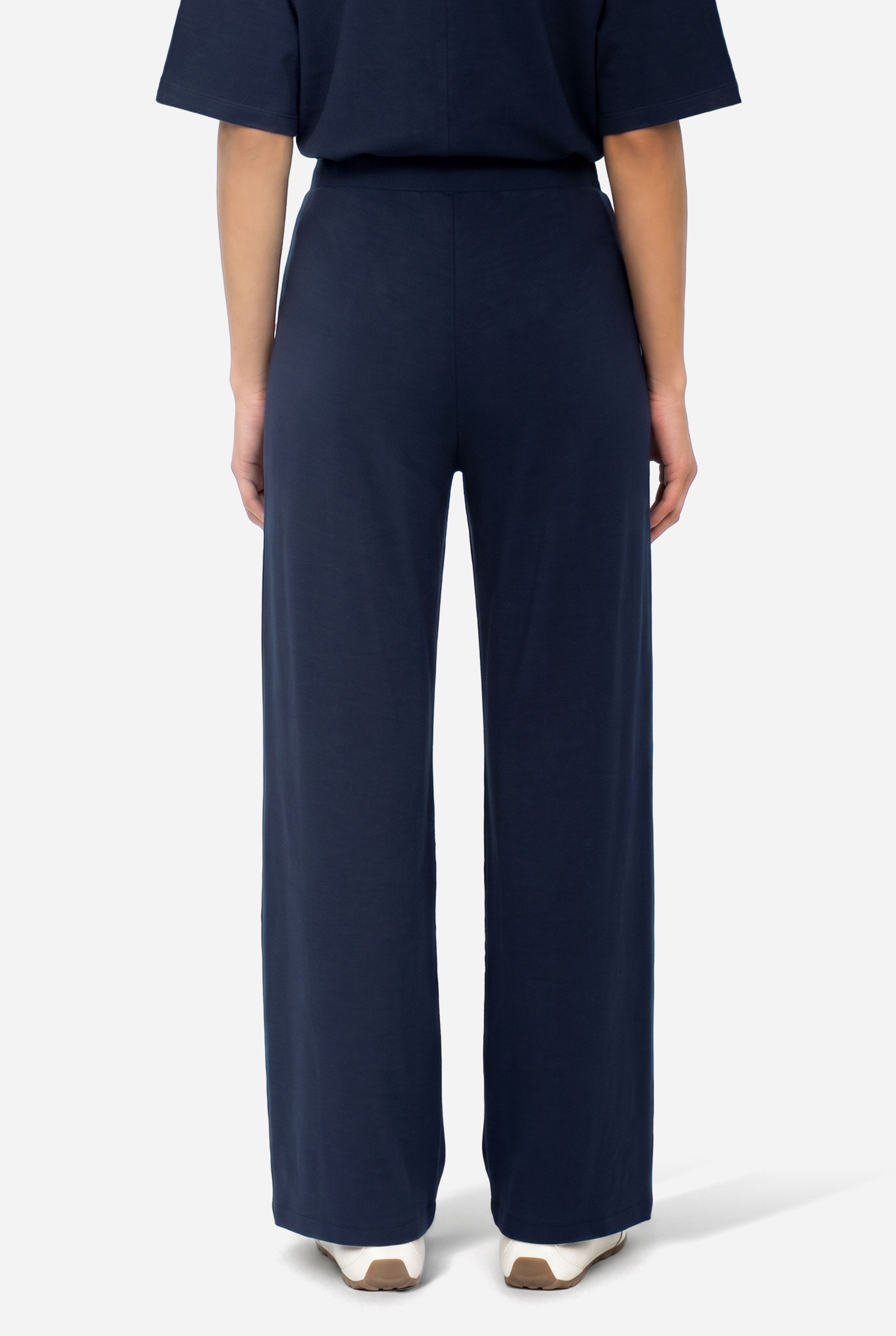 Kadın Lacivert Wide Leg Modal Karışımlı Pantolon