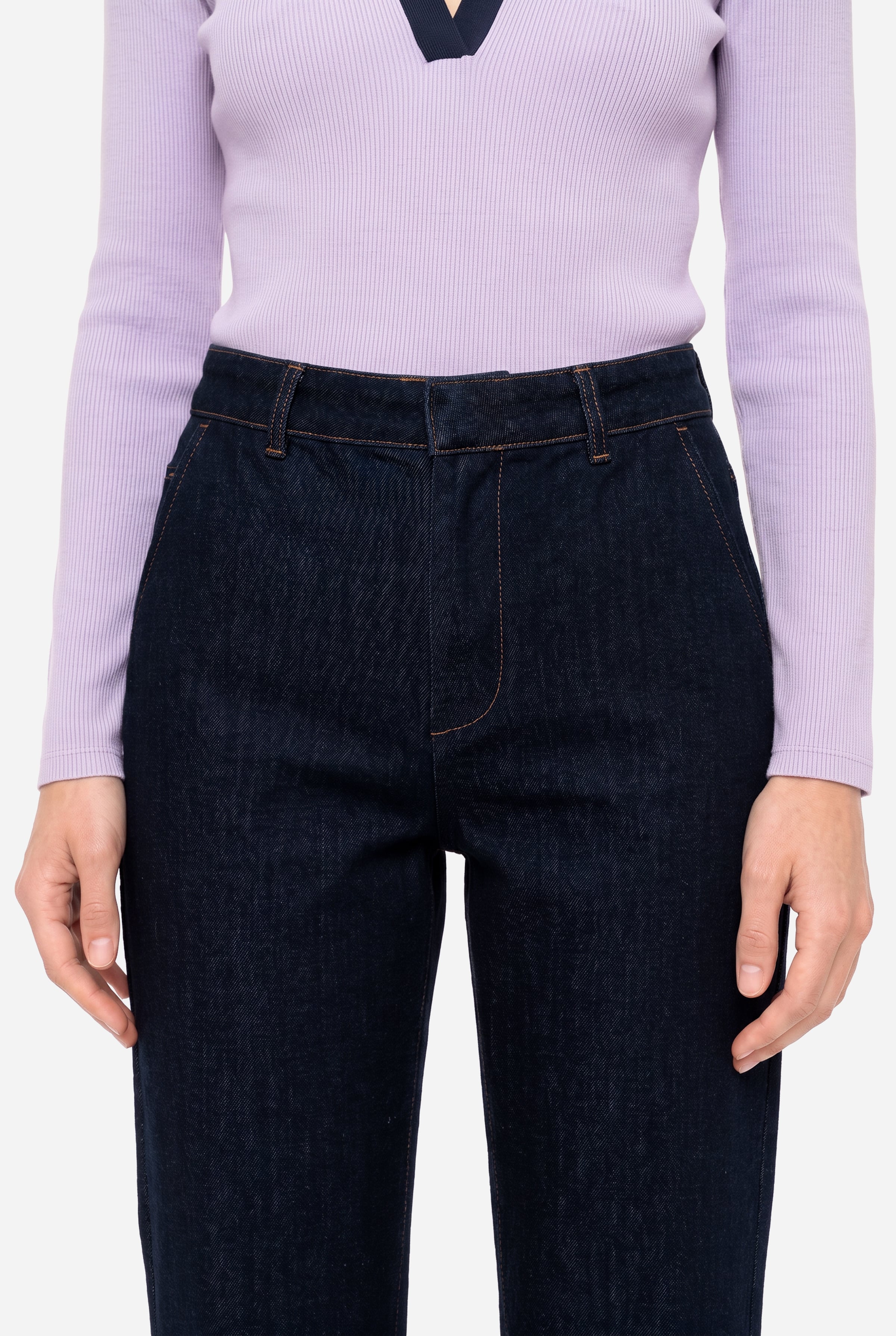 Mudo Kadın İndigo Straight Fit Jean Pantolon görsel 4