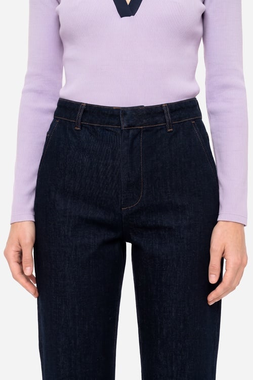 Kadın İndigo Straight Fit Jean Pantolon