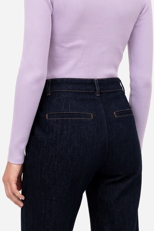  Kadın İndigo Straight Fit Jean Pantolon
