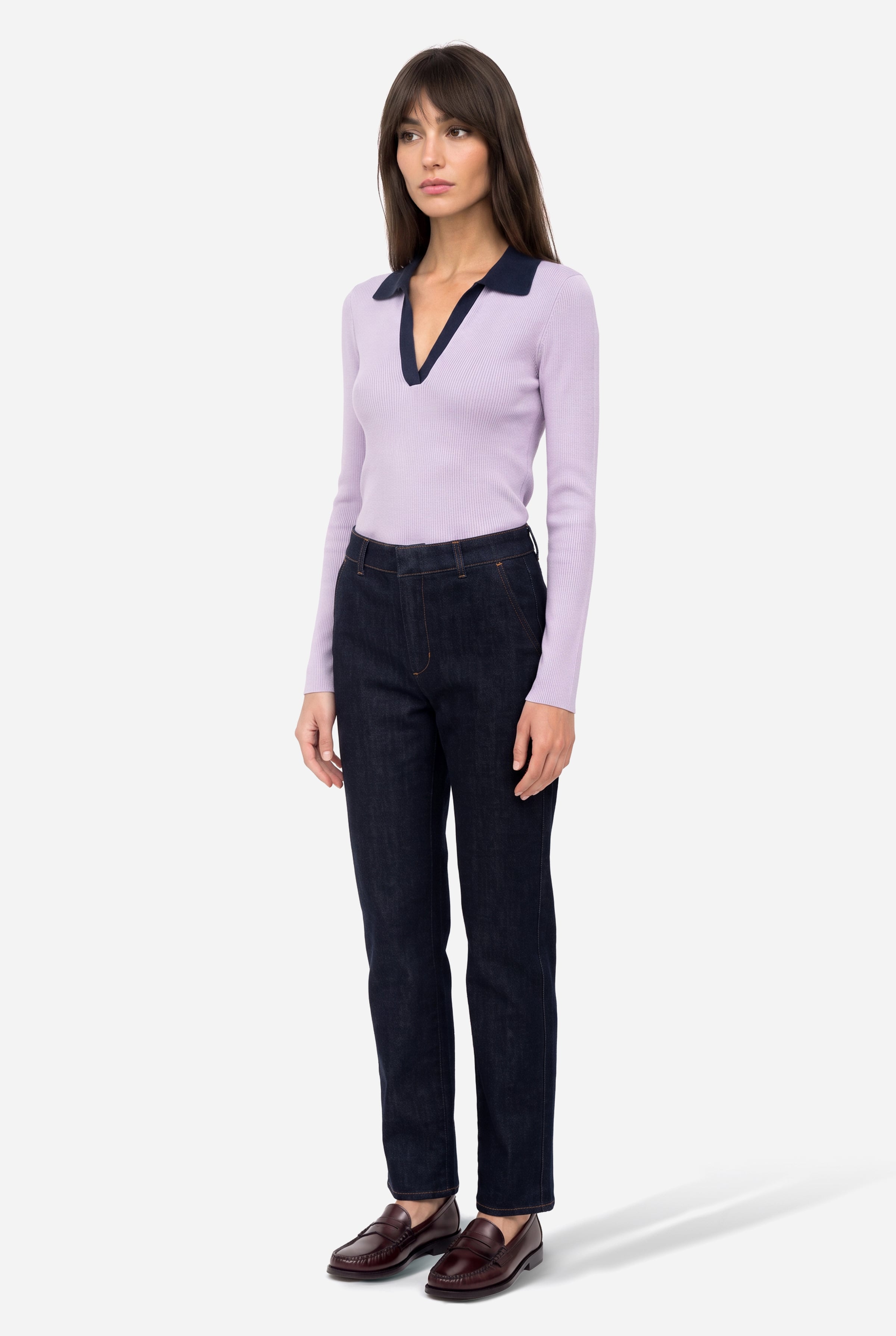 Mudo Kadın İndigo Straight Fit Jean Pantolon görsel 3