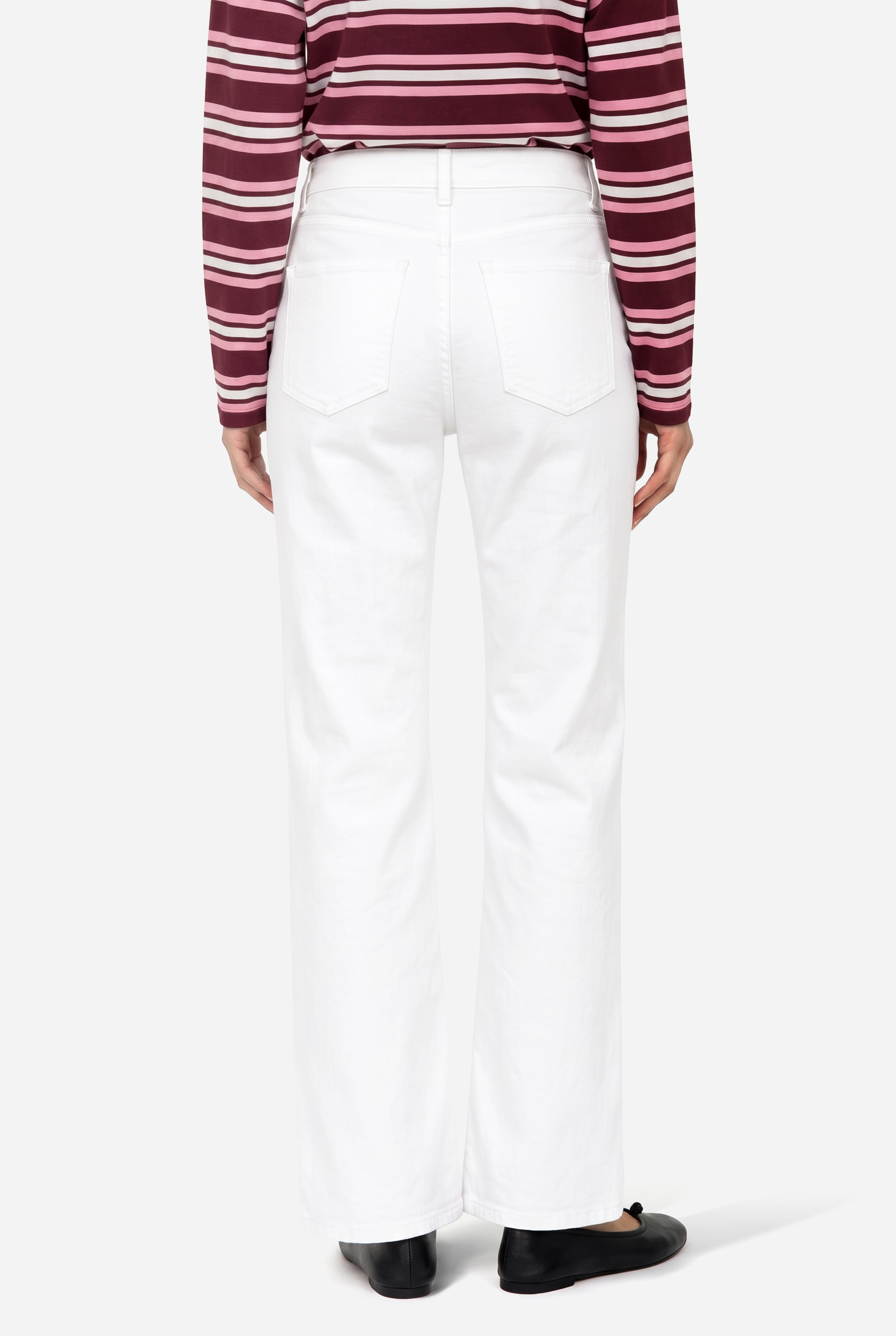 Kadın Kırık Beyaz Cep Detaylı Flare Fit Pantolon