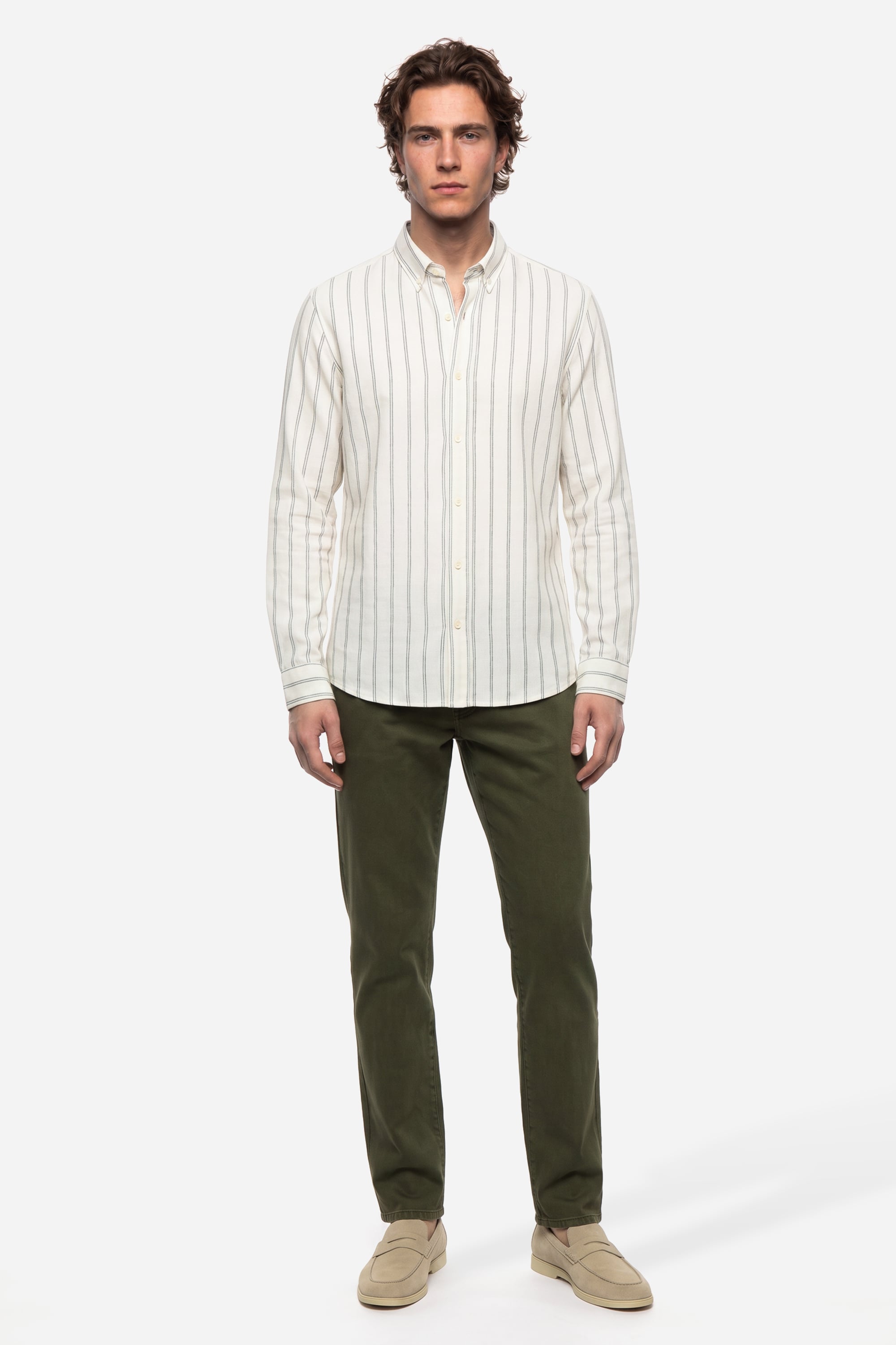 Erkek Haki Loose Fit Pantolon