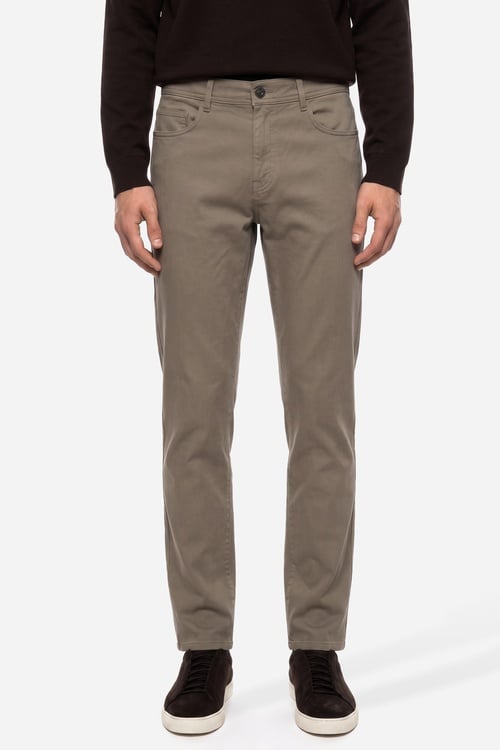 Erkek Vizon Rengi Slim Straight Fit Pantolon