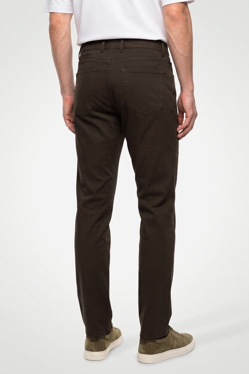 Erkek Kahverengi Slim Straight Fit Pantolon