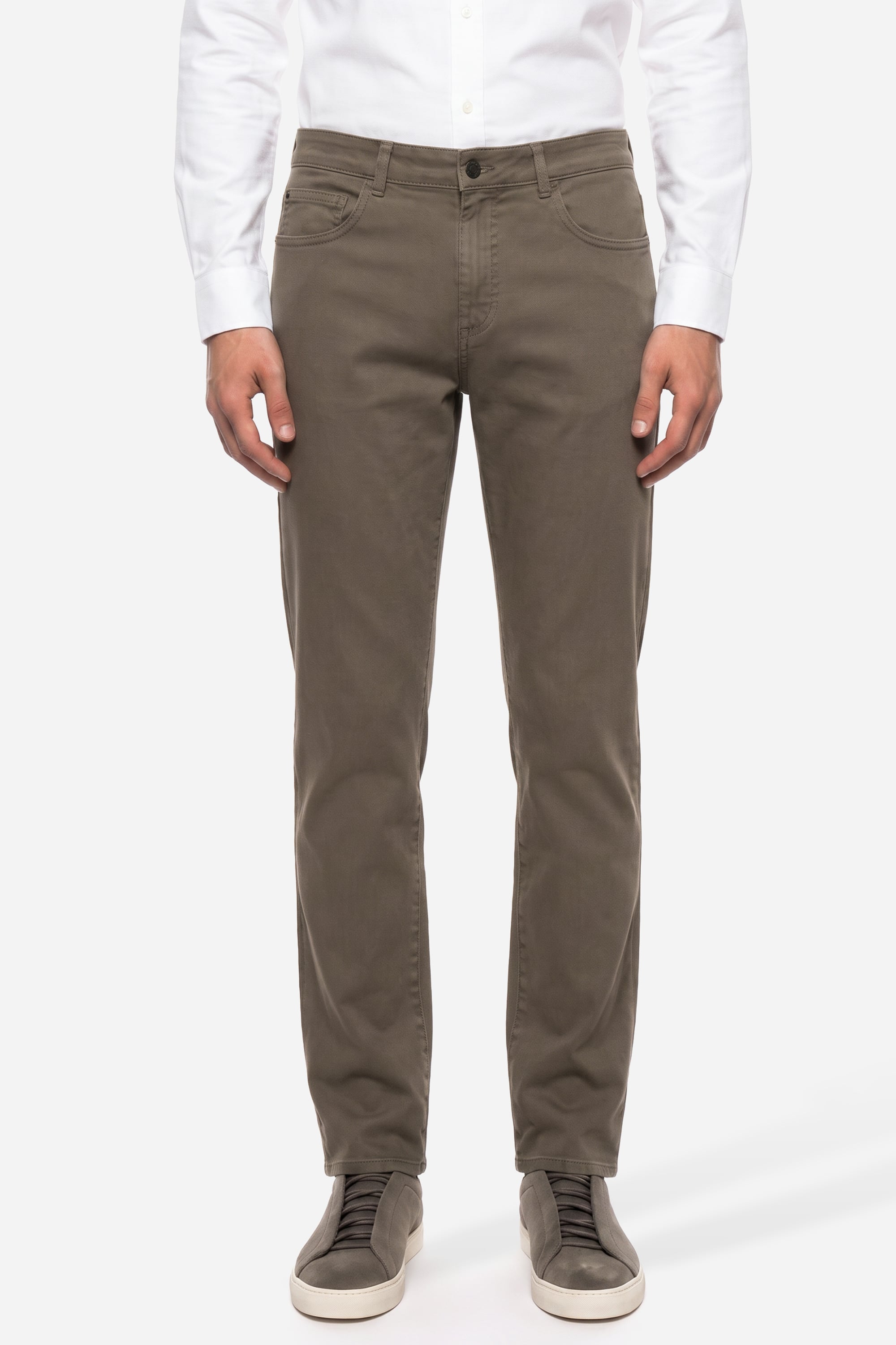 Erkek Vizon Rengi Slim Fit Pantolon