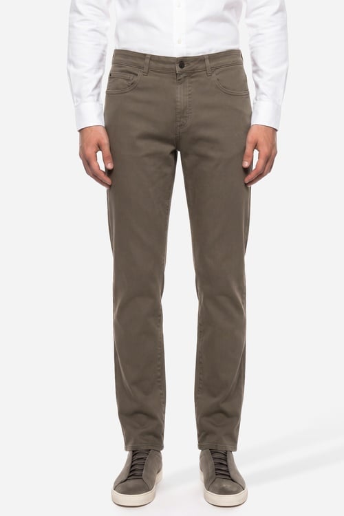 Erkek Vizon Rengi Slim Fit Pantolon