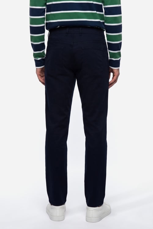 Erkek Lacivert Slim Straight Fit Pantolon