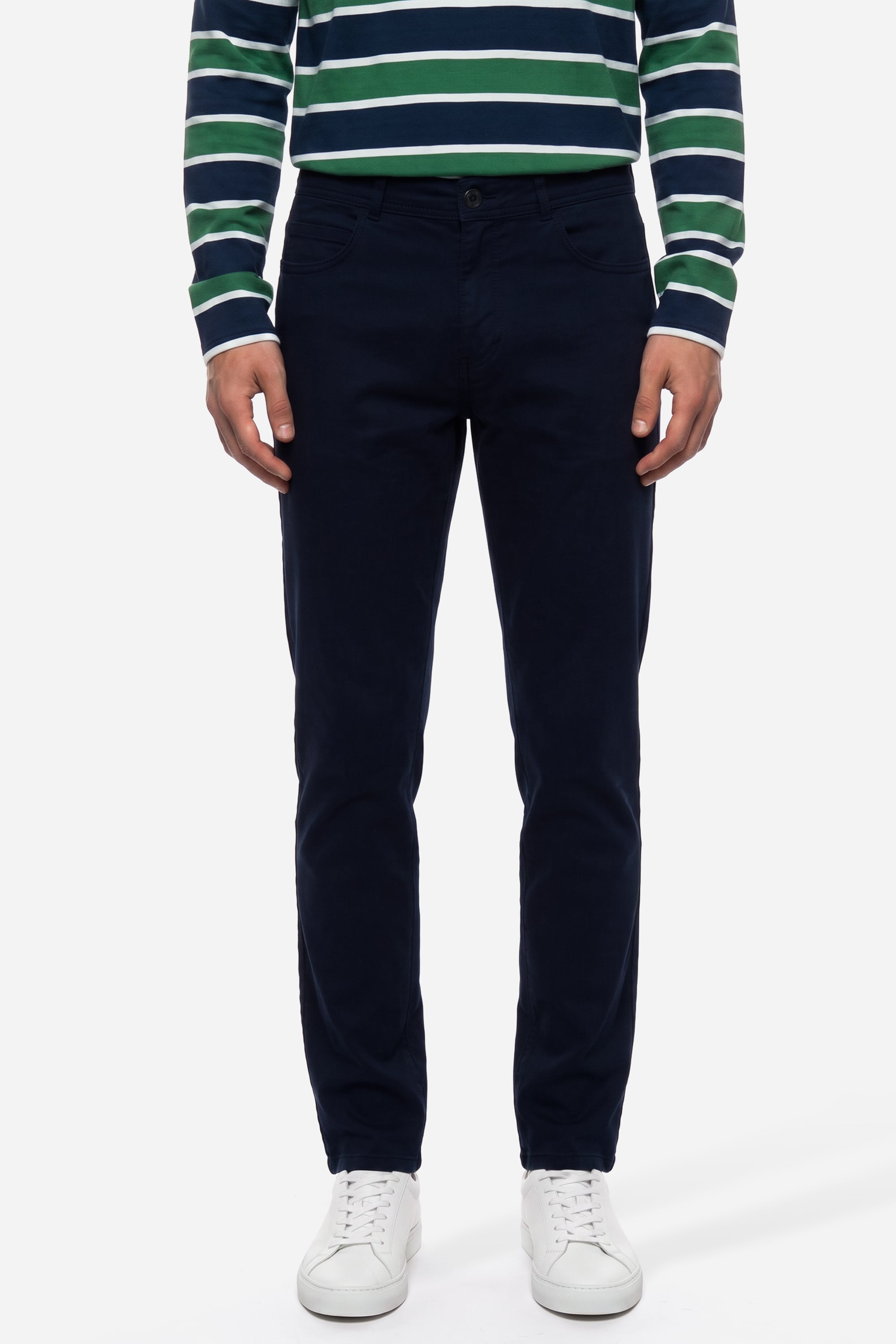 Erkek Lacivert Slim Straight Fit Pantolon