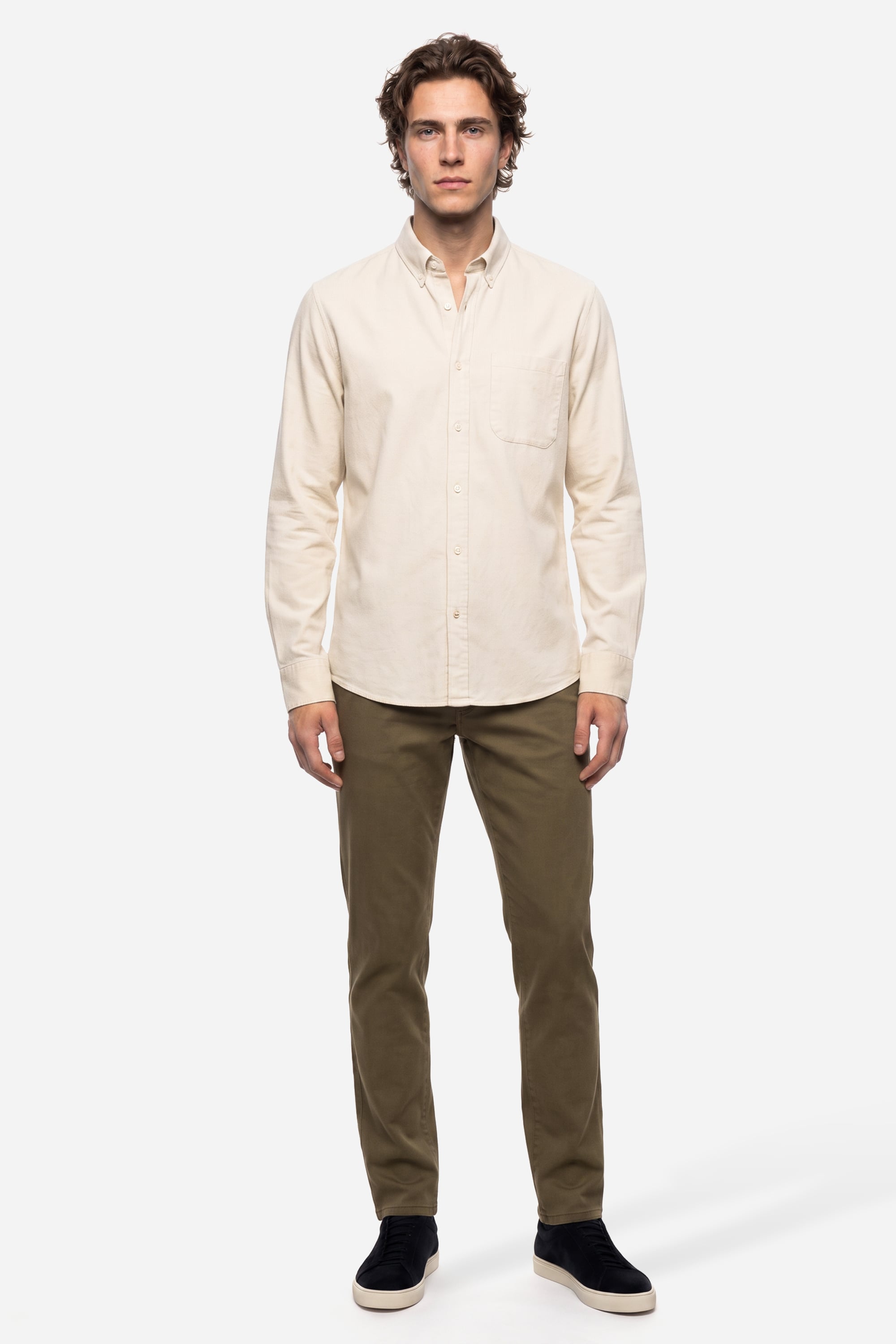 Erkek Kahverengi Slim Straight Fit Pantolon