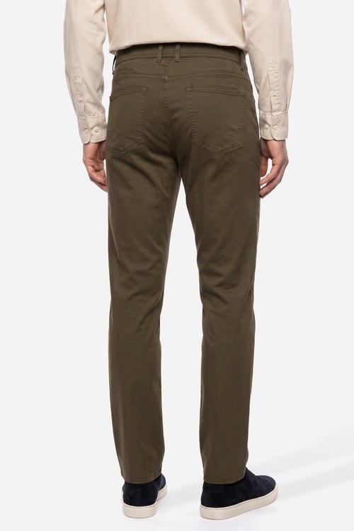 Erkek Kahverengi Slim Straight Fit Pantolon