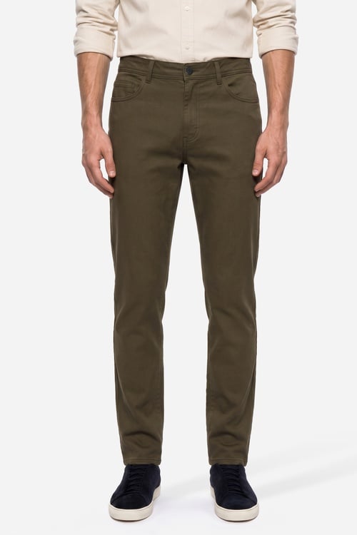 Erkek Kahverengi Slim Straight Fit Pantolon