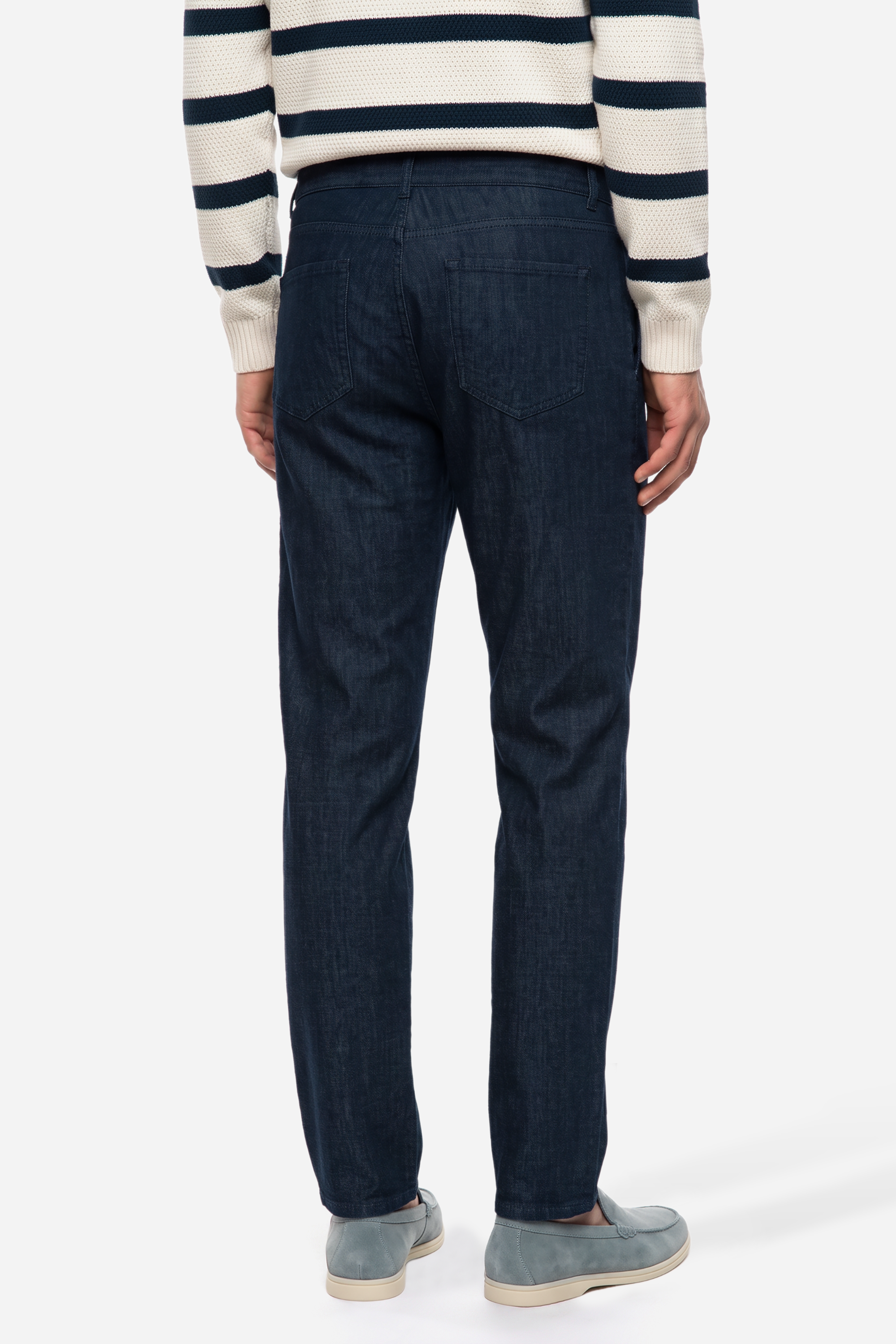 Erkek İndigo Tapered Fit Pantolon