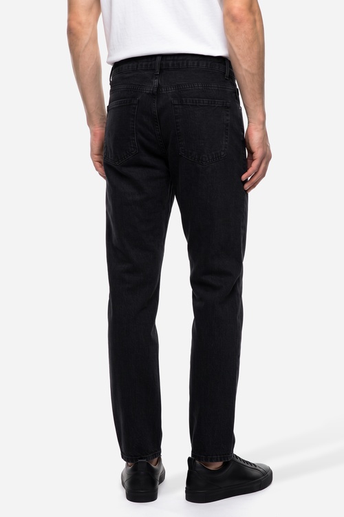 Erkek Siyah Loose Fit Jean Pantolon