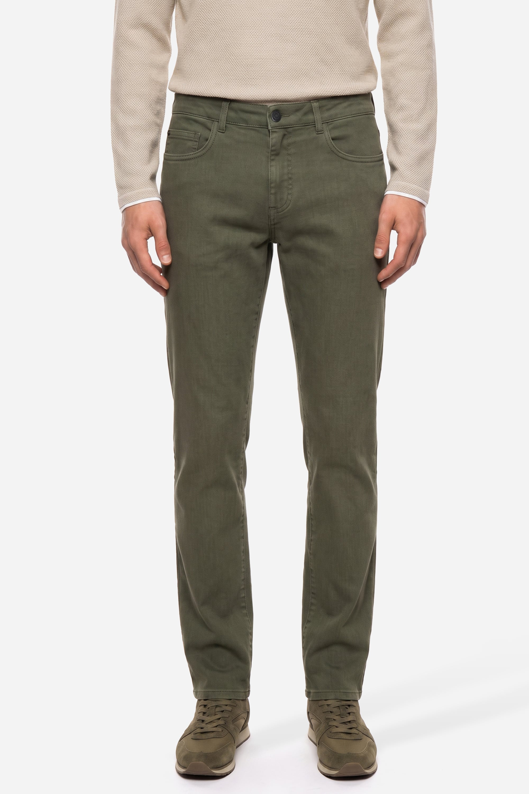 Erkek Haki Slim Fit Pantolon