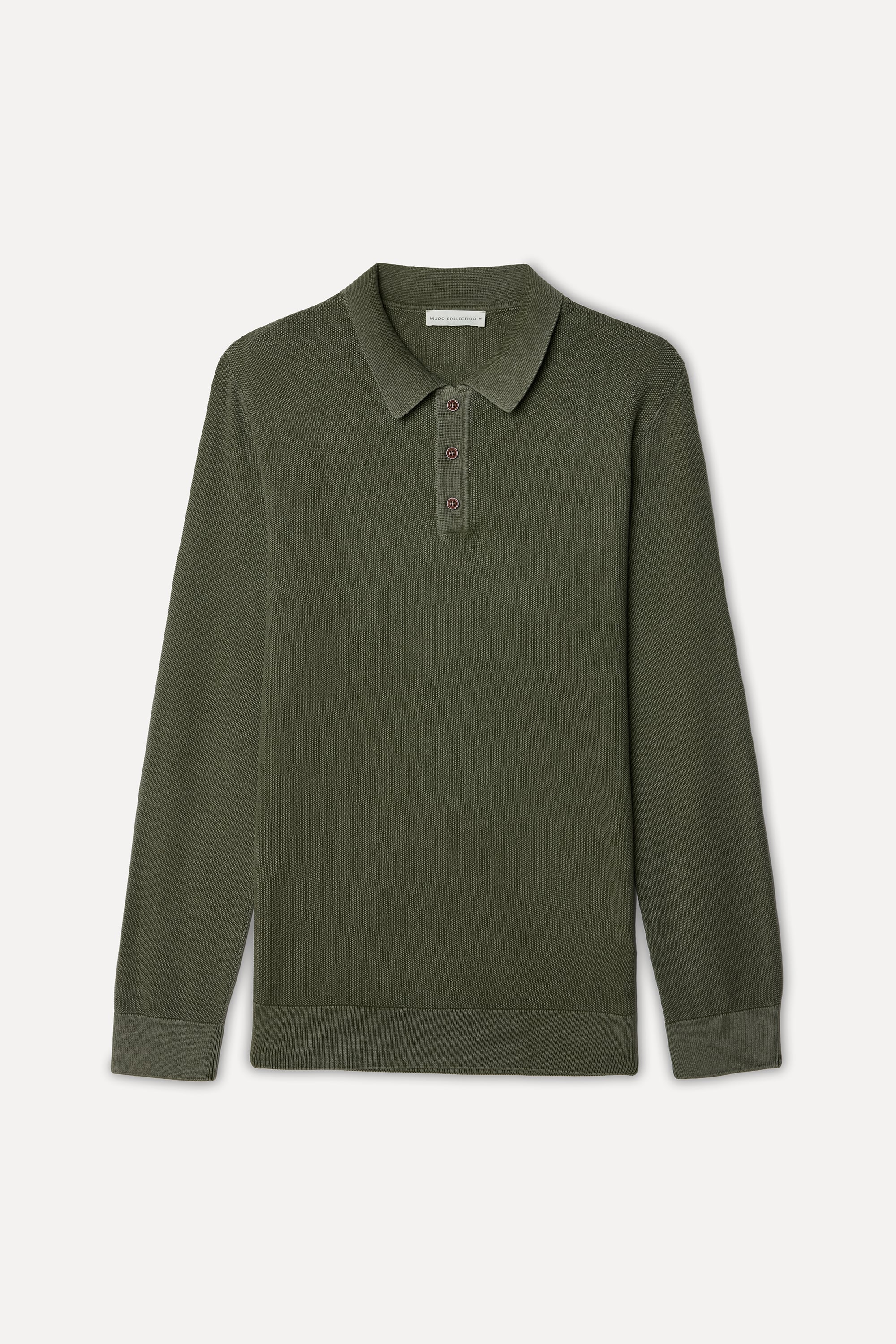 Erkek Haki Polo Yaka Kazak