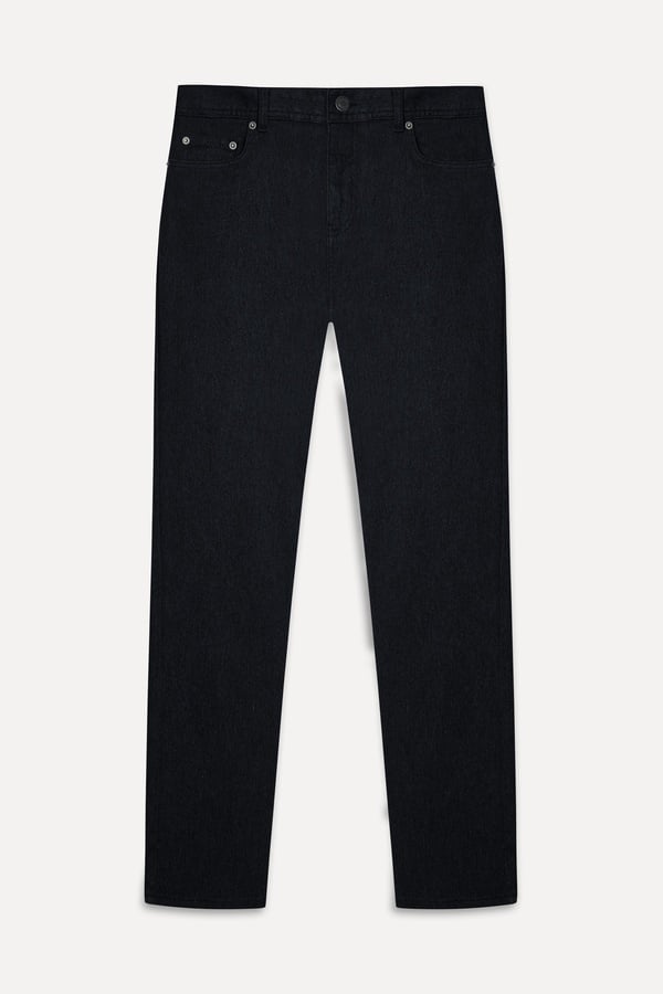 Erkek Siyah Slim Straight Fit Pantolon