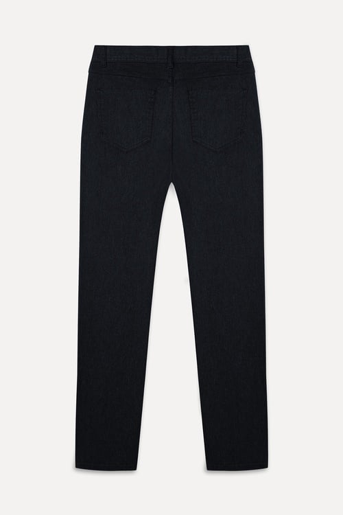 Erkek Siyah Slim Straight Fit Pantolon