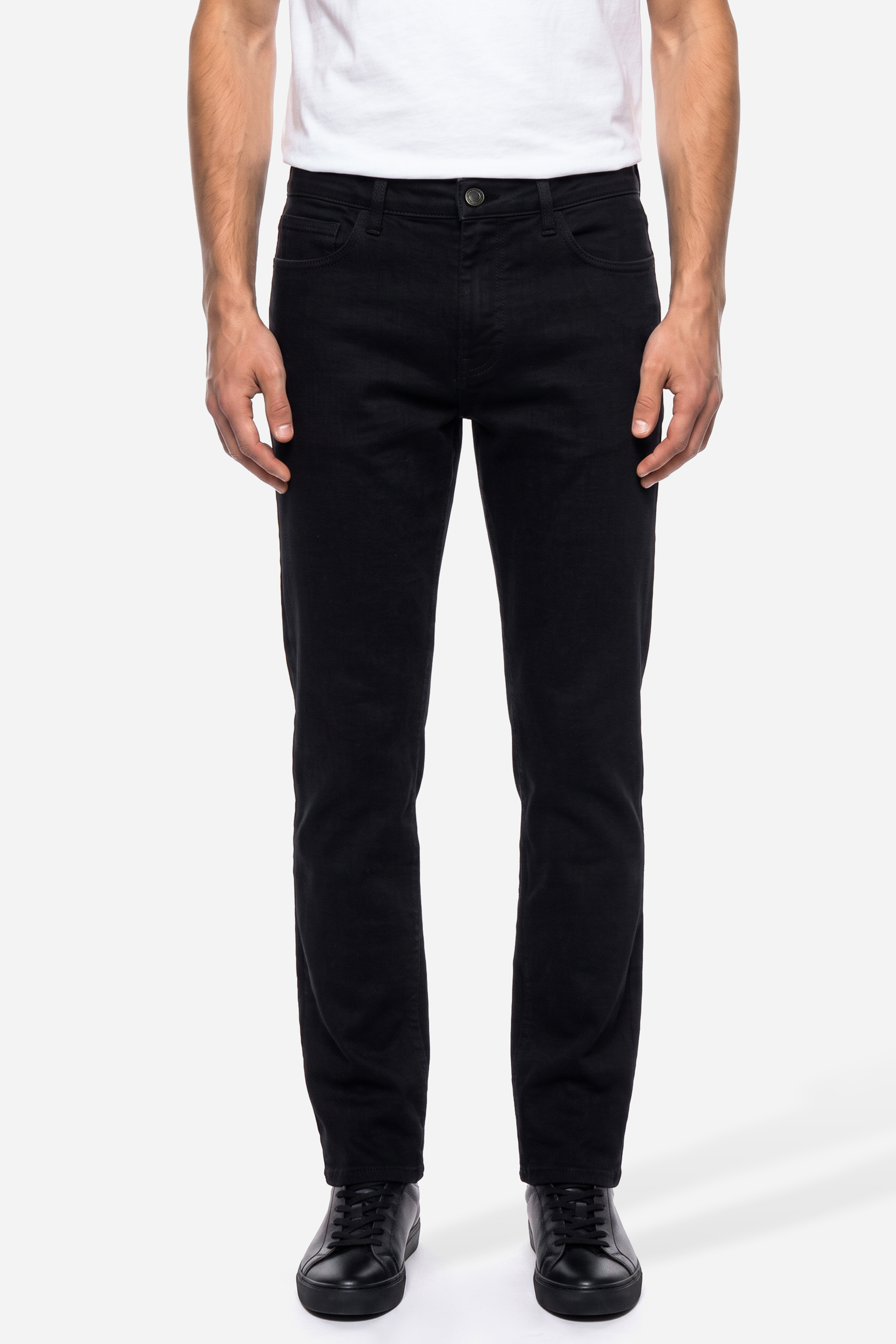 Erkek Siyah Slim Straight Fit Pantolon