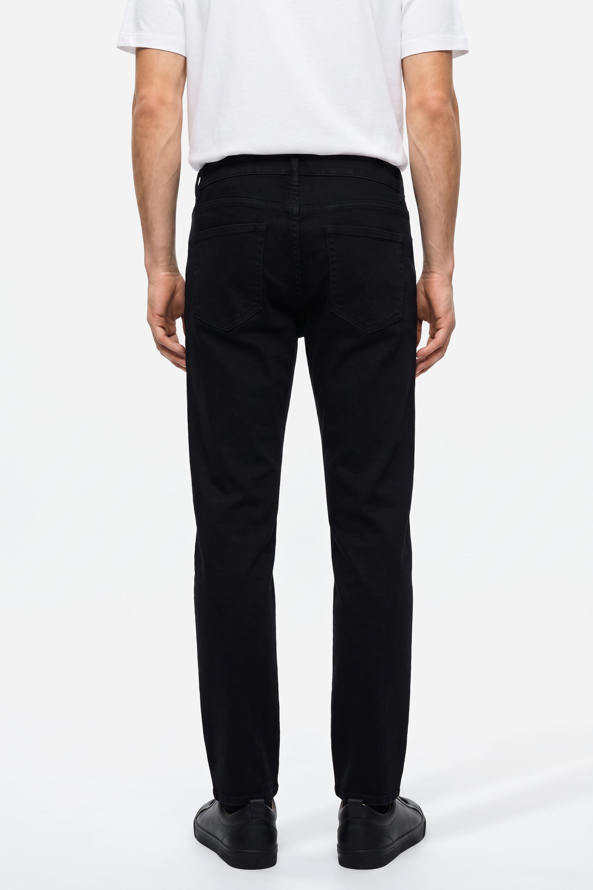 Erkek Siyah Slim Straight Fit Pantolon