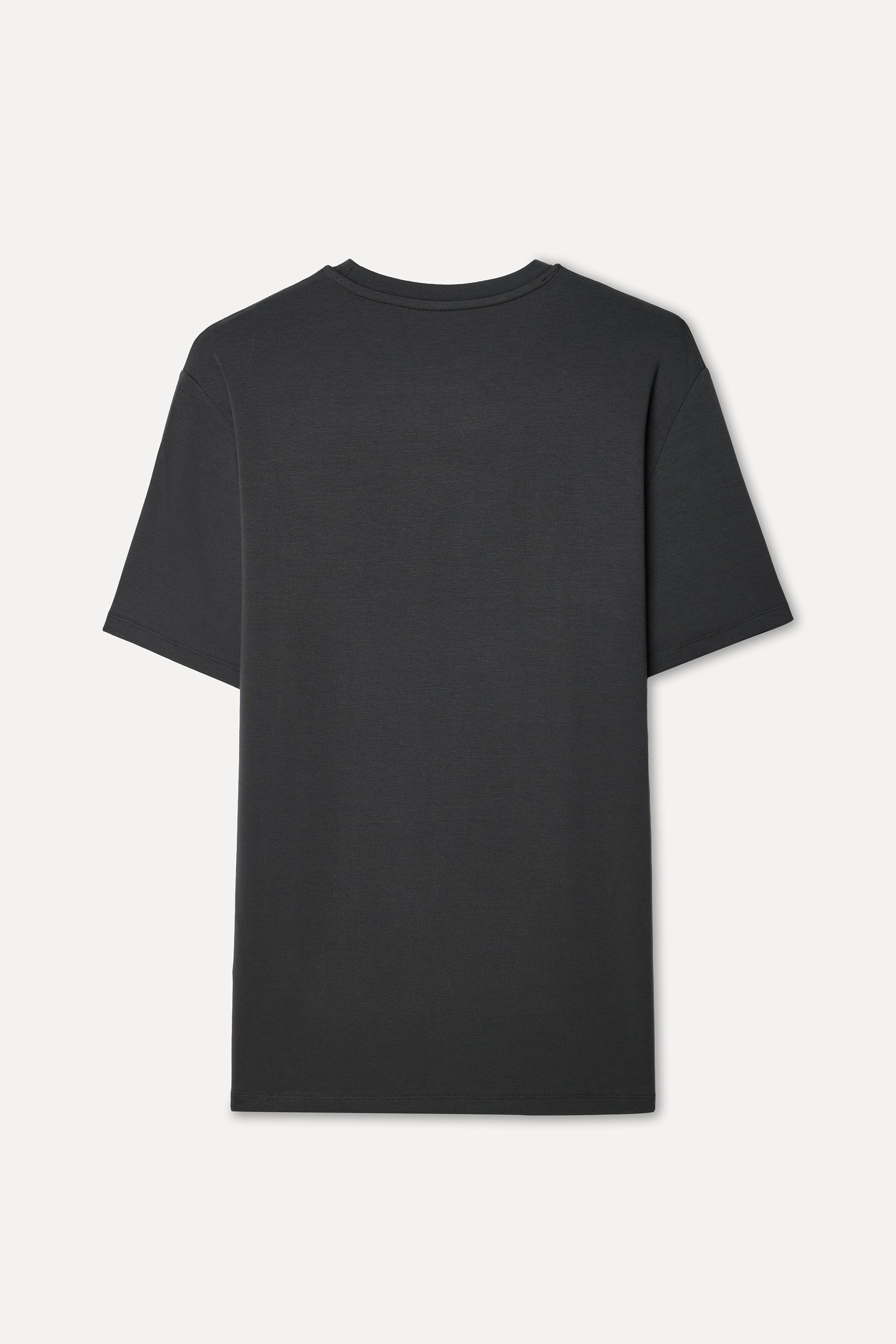 Erkek Antrasit Modal Karışımlı Bisiklet Yaka T-Shirt