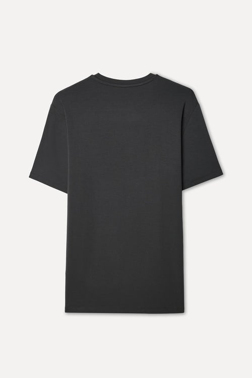 Erkek Antrasit Modal Karışımlı Bisiklet Yaka T-Shirt