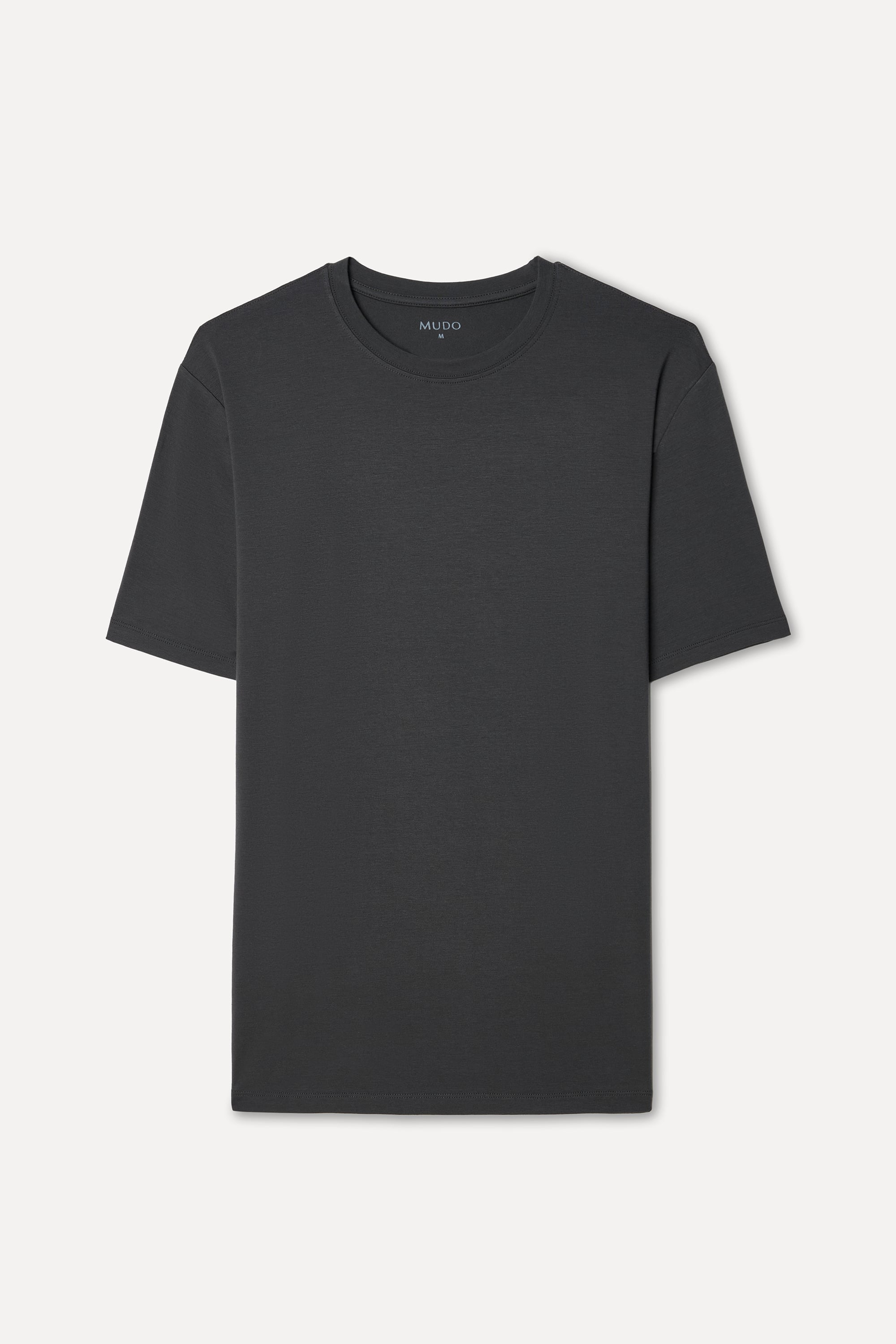 Erkek Antrasit Modal Karışımlı Bisiklet Yaka T-Shirt