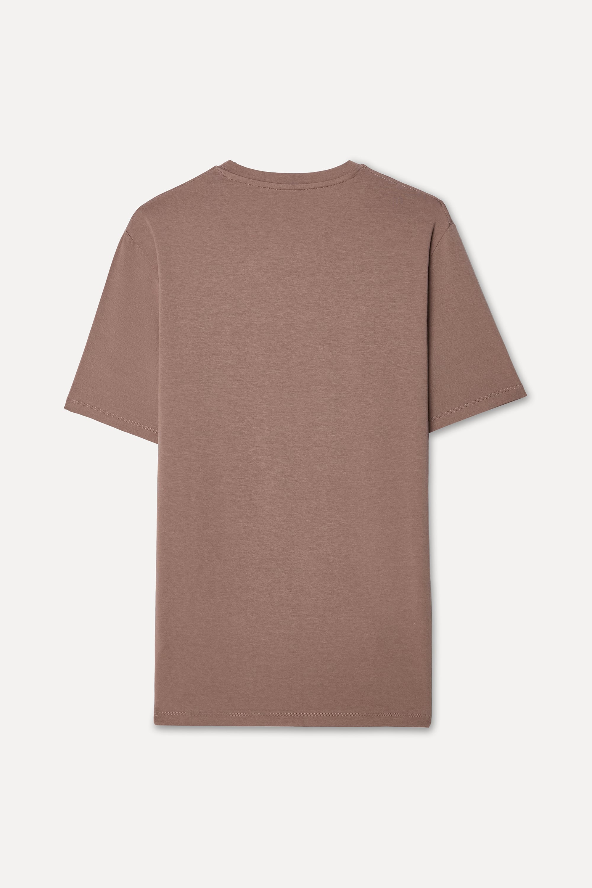 Erkek Pembe Modal Karışımlı Bisiklet Yaka T-Shirt