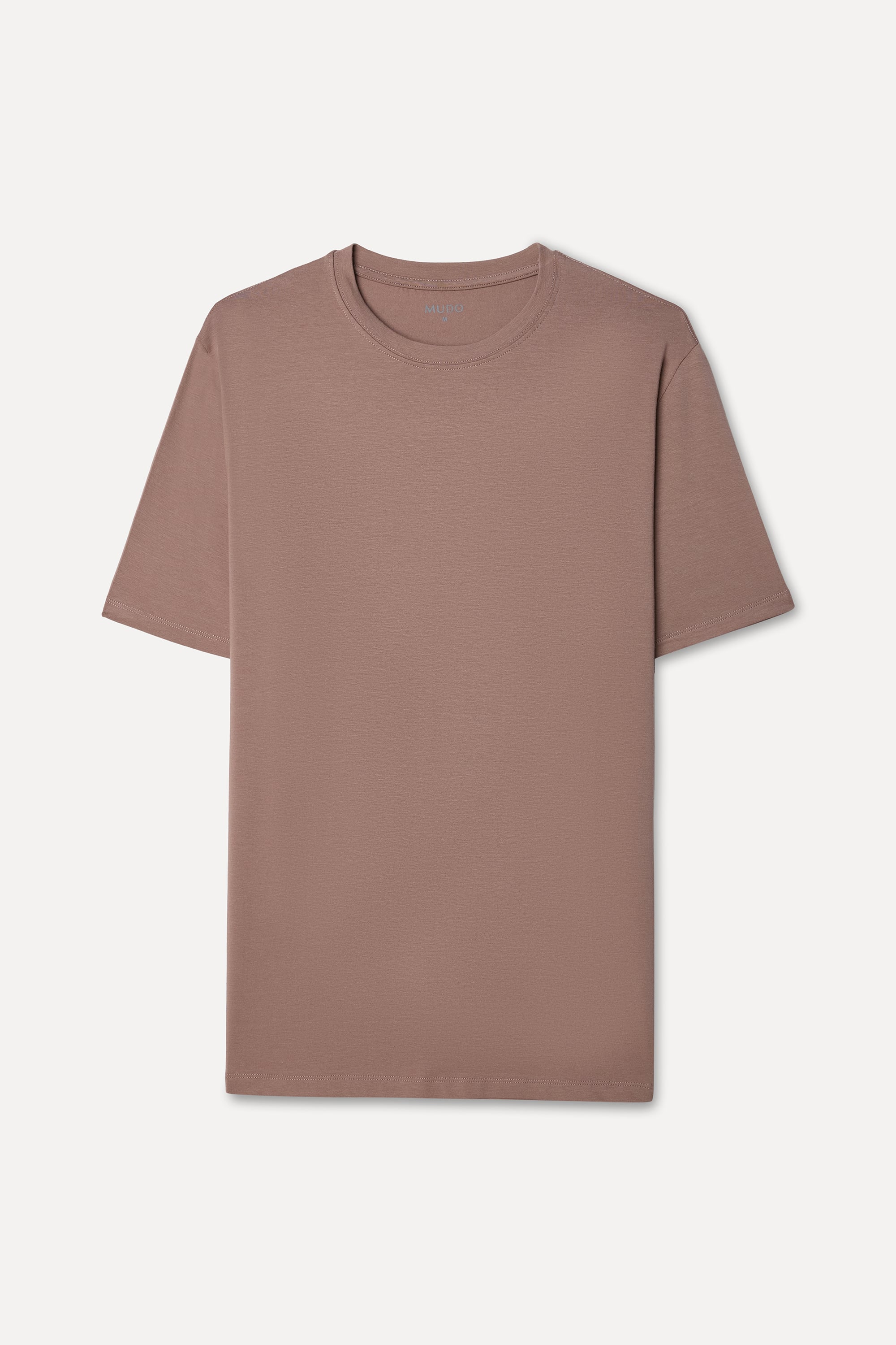 Erkek Pembe Modal Karışımlı Bisiklet Yaka T-Shirt