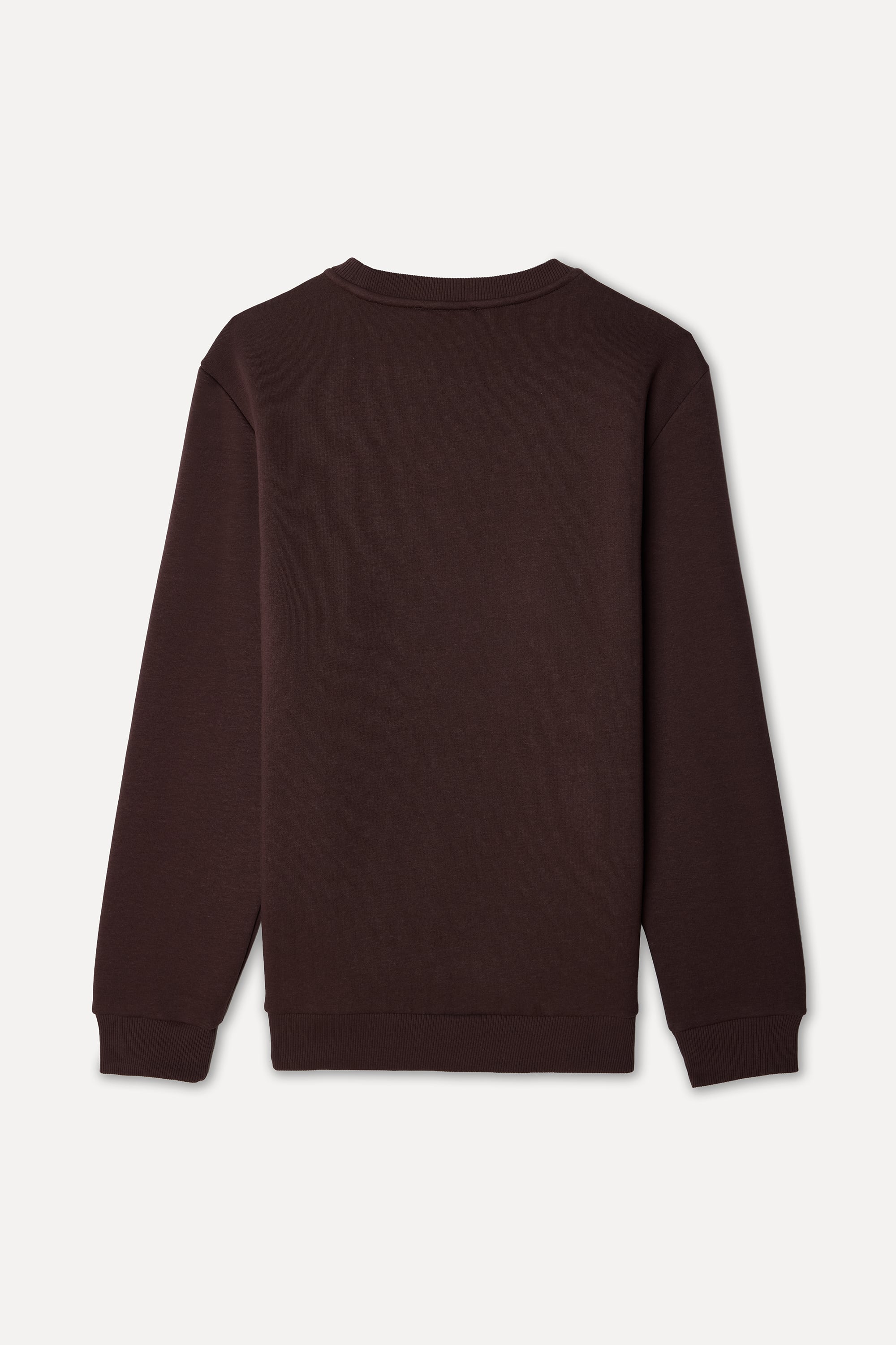 Erkek Kahverengi Bisiklet Yaka Sweatshirt