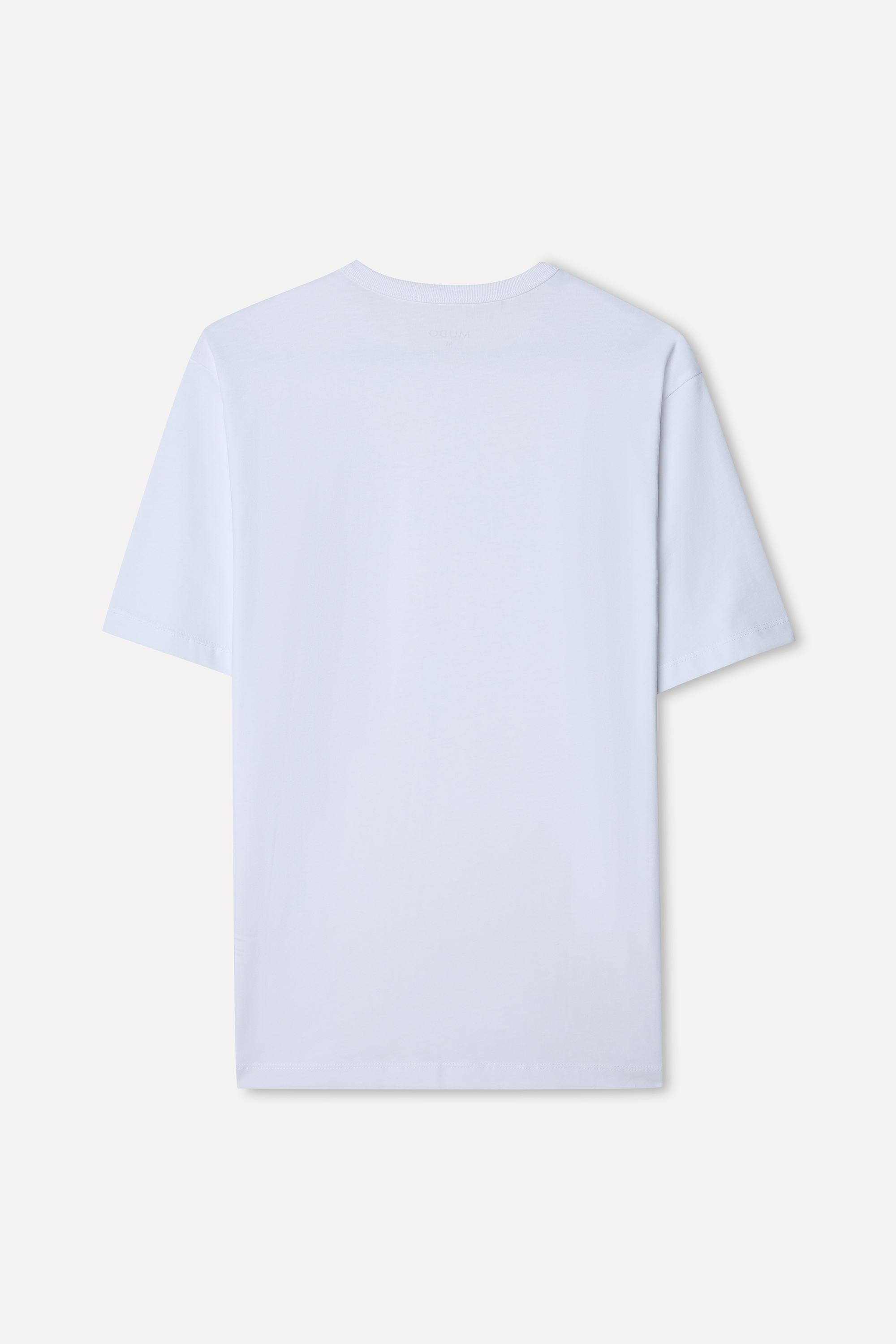 Erkek Beyaz Comfort Fit Bisiklet Yaka T-Shirt