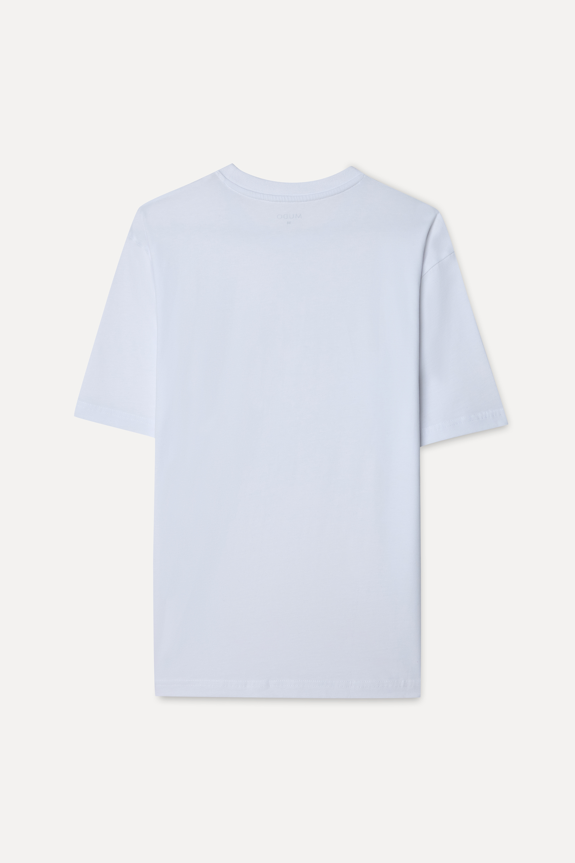 Erkek Beyaz Comfort Fit Bisiklet Yaka T-Shirt
