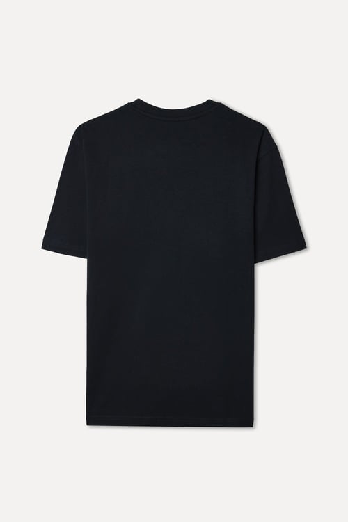  Erkek Siyah Comfort Fit Bisiklet Yaka T-Shirt
