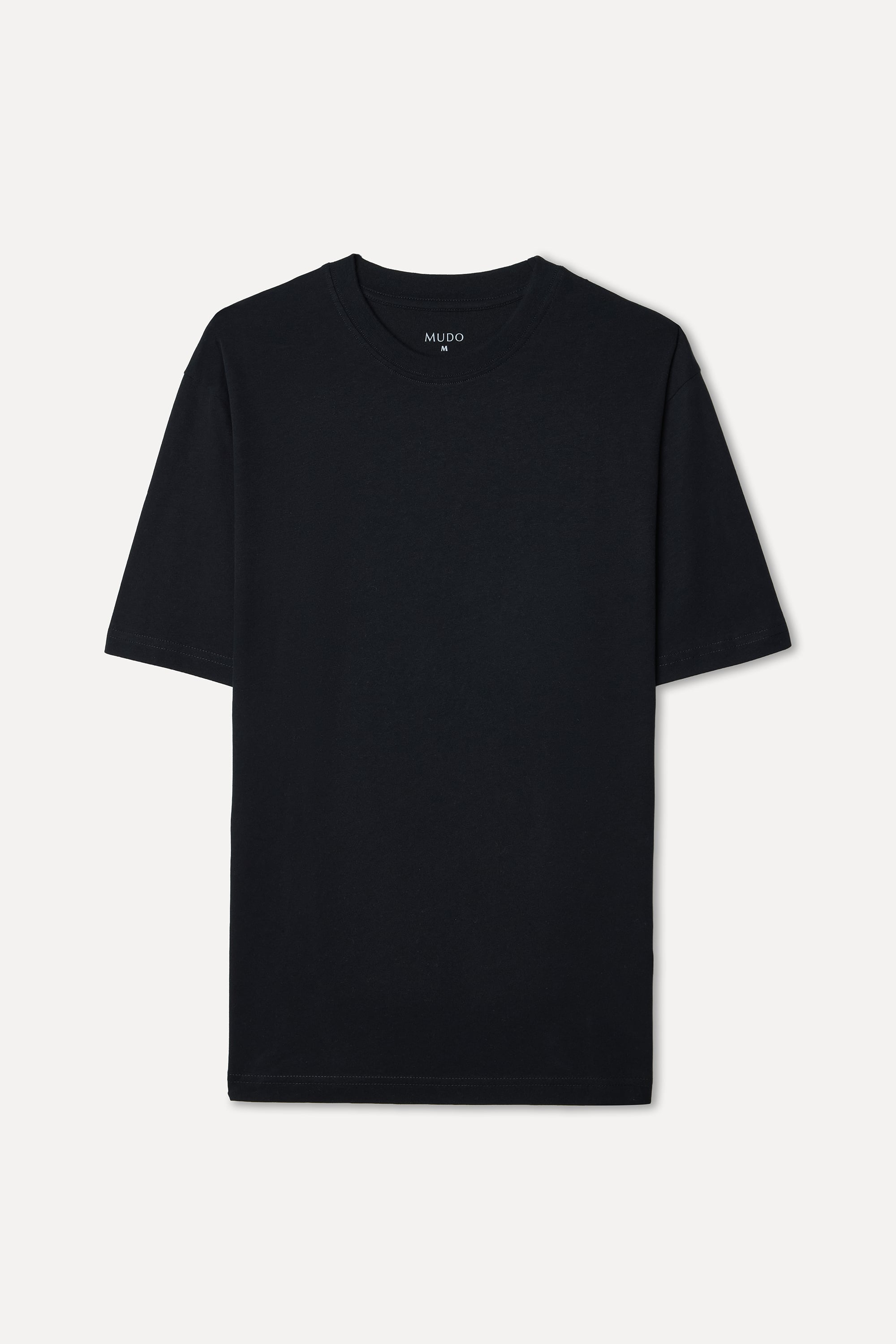 Erkek Siyah Comfort Fit Bisiklet Yaka T-Shirt