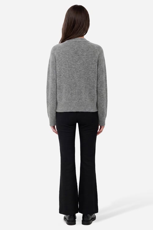 Kadın Siyah Flare Fit Örme Pantolon