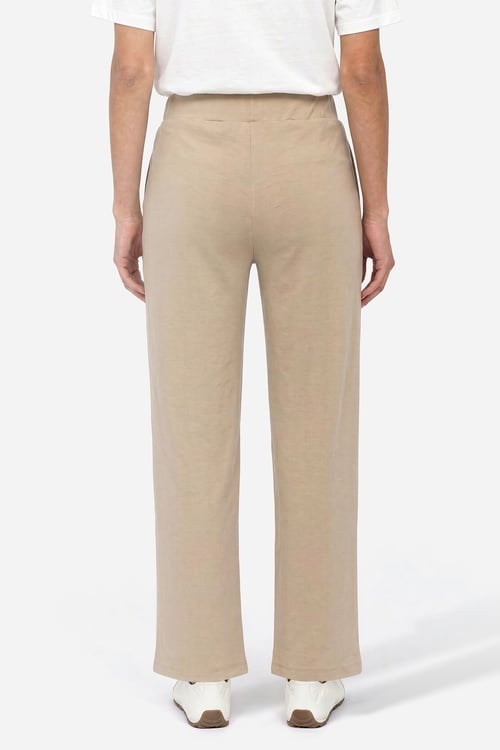 Kadın Bej Straight Fit Modal Karışımlı Pantolon