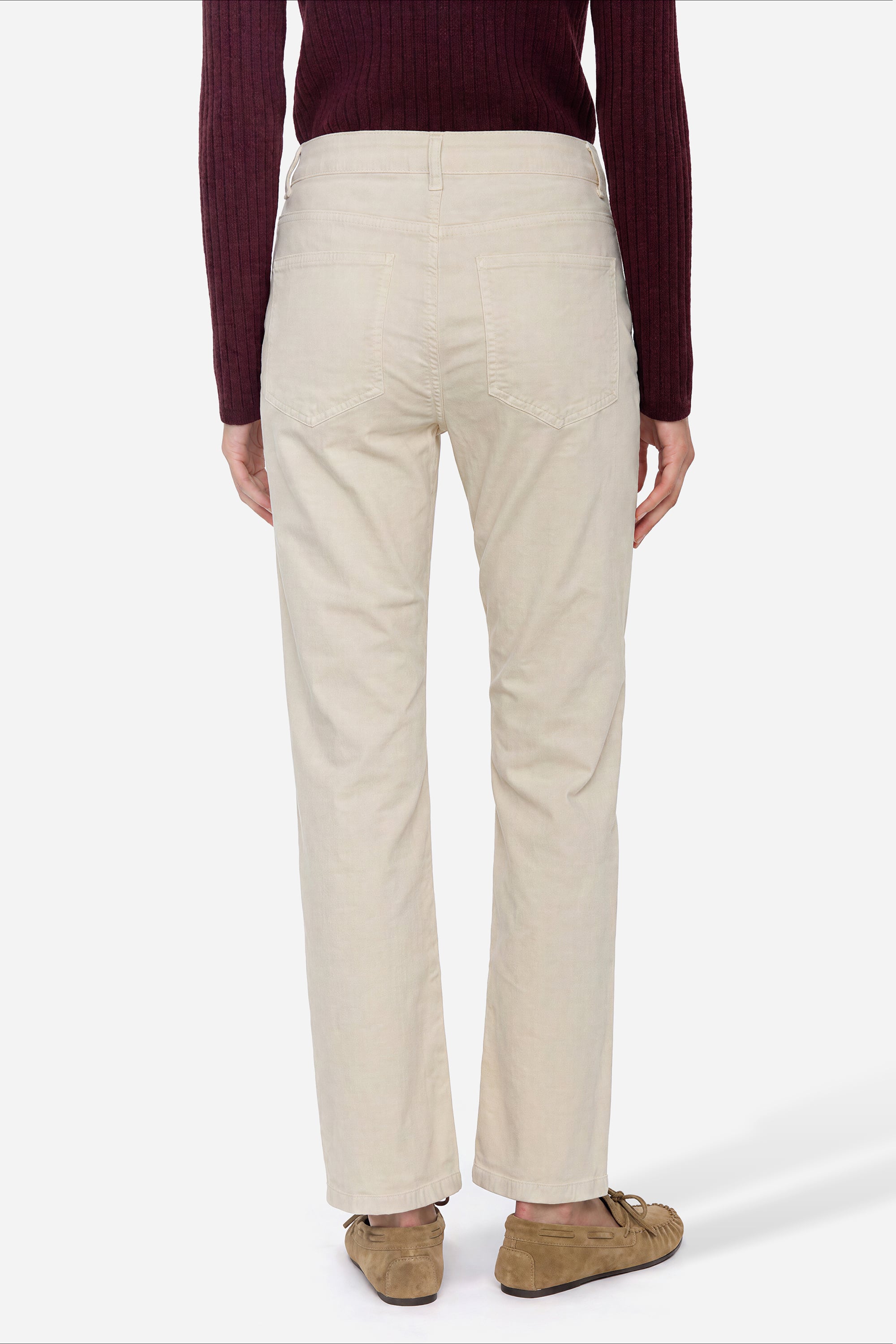Kadın Taş Rengi Cropped Flare Fit Pantolon