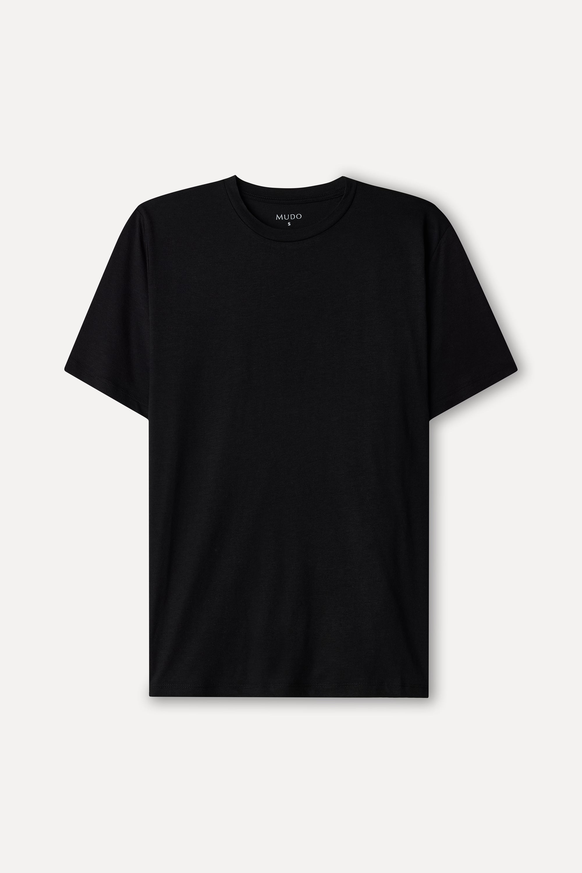 Kadın Siyah Modal Karışımlı Bisiklet Yaka T-Shirt