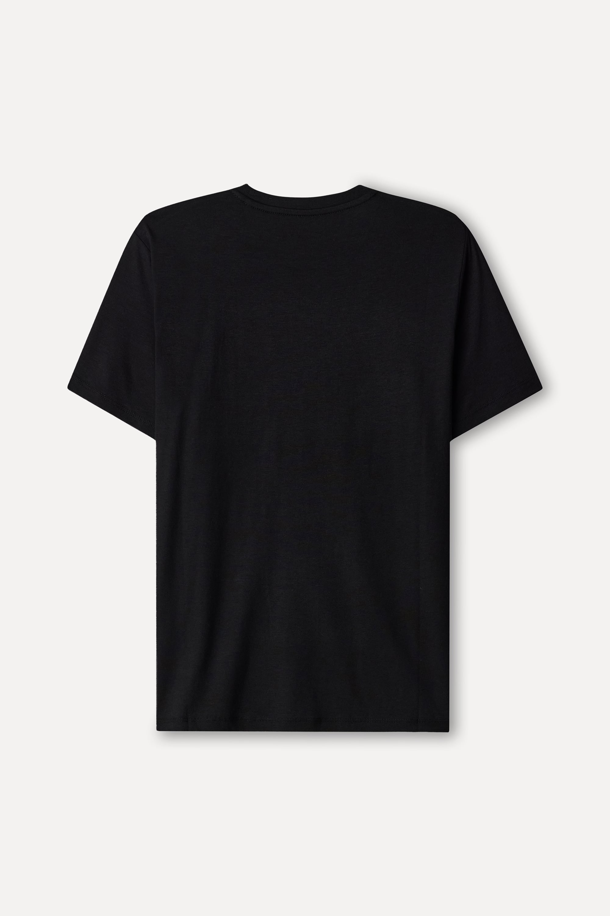 Kadın Siyah Modal Karışımlı Bisiklet Yaka T-Shirt