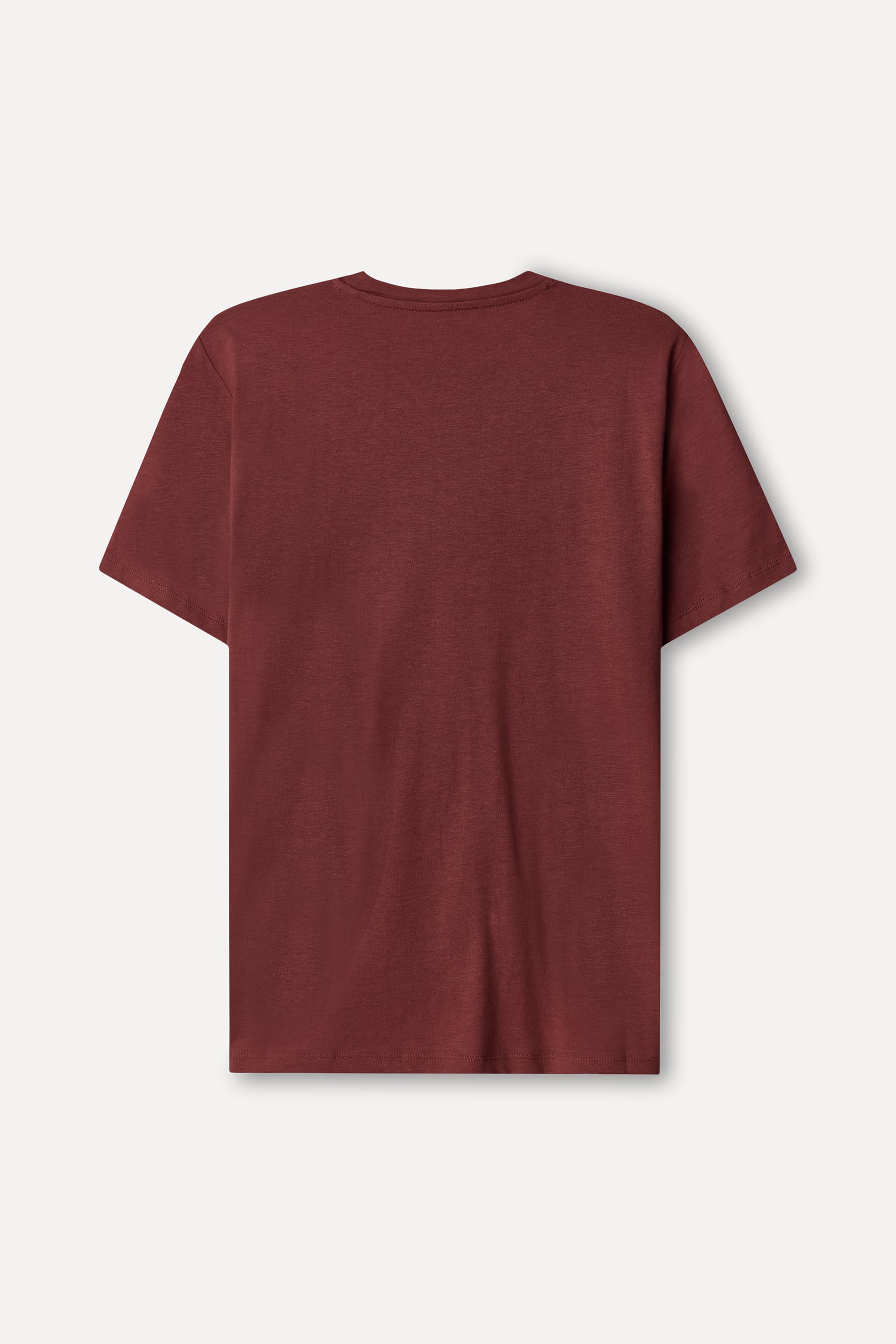 Kadın Kiremit Modal Karışımlı Bisiklet Yaka T-Shirt